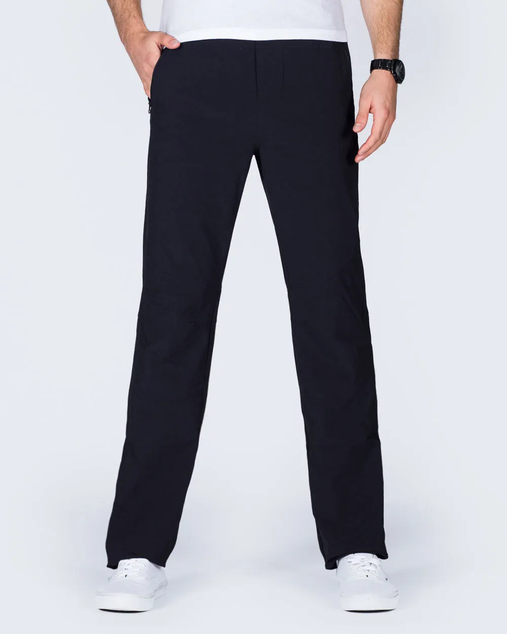 2t Thomas Slim Fit Tall Walking Trousers (black) mountain trekker