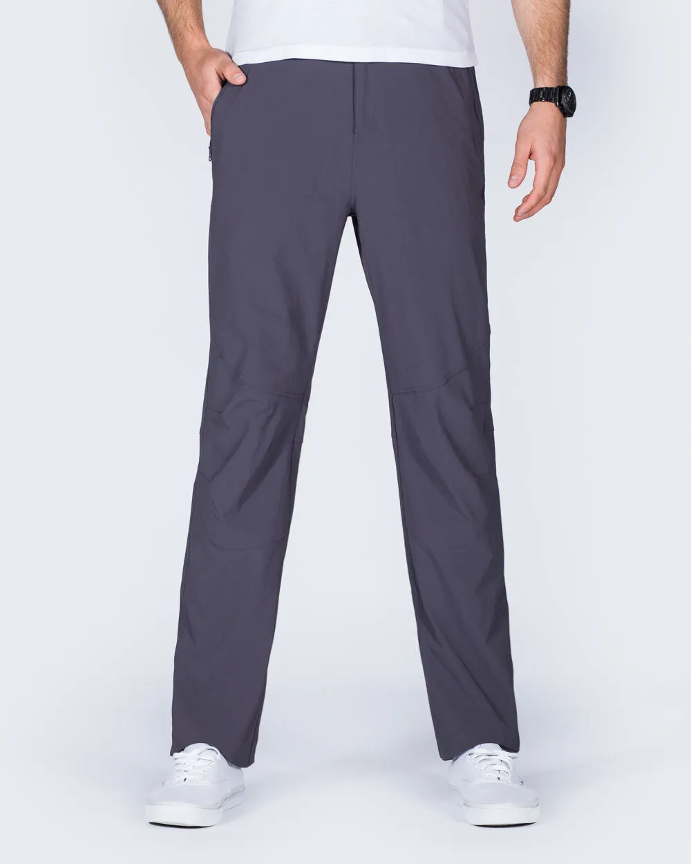 2t Thomas Slim Fit Tall Walking Trousers (grey) trend setter