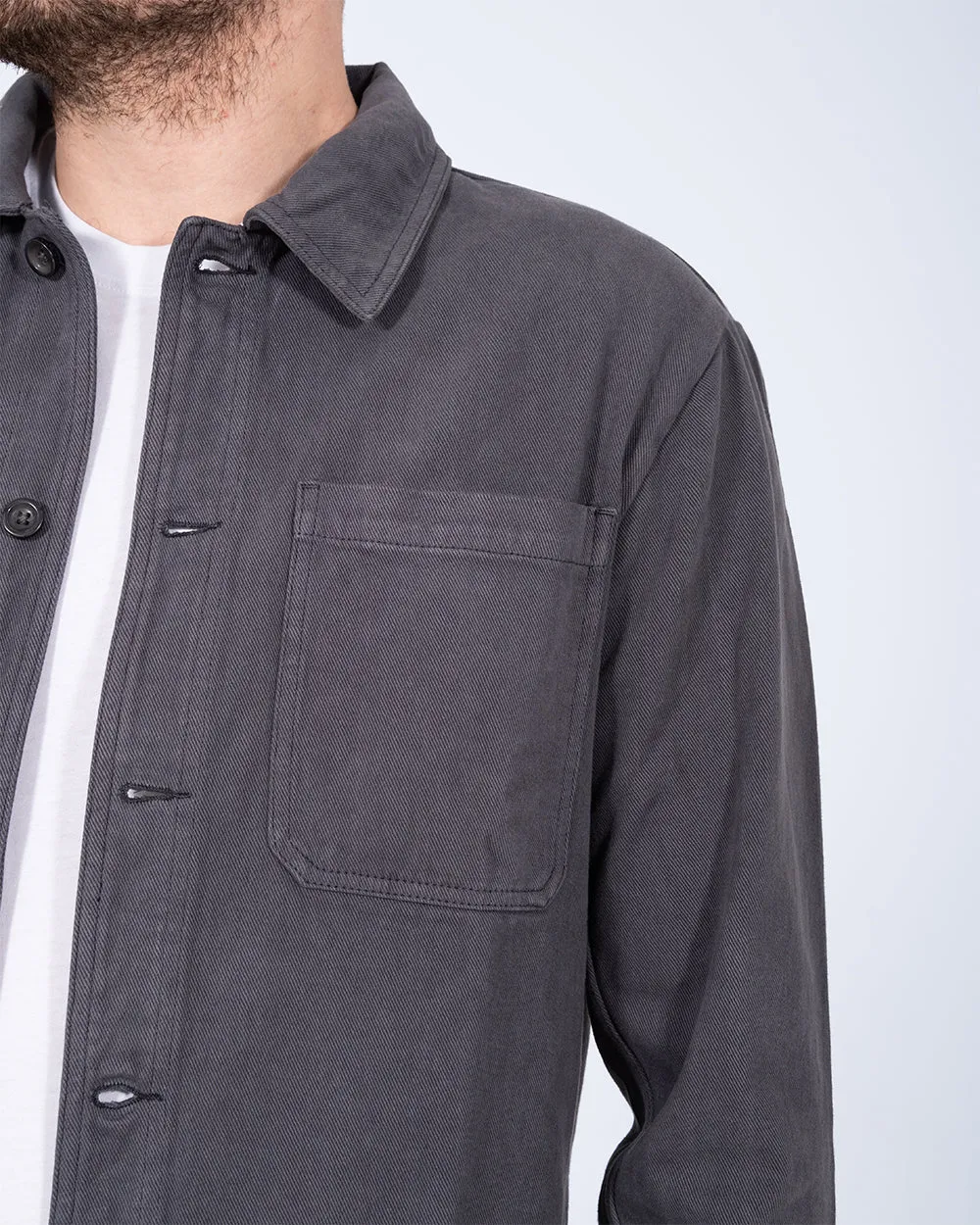 2t Tristian Tall Cotton Utility Shacket (charcoal) Breath Soft