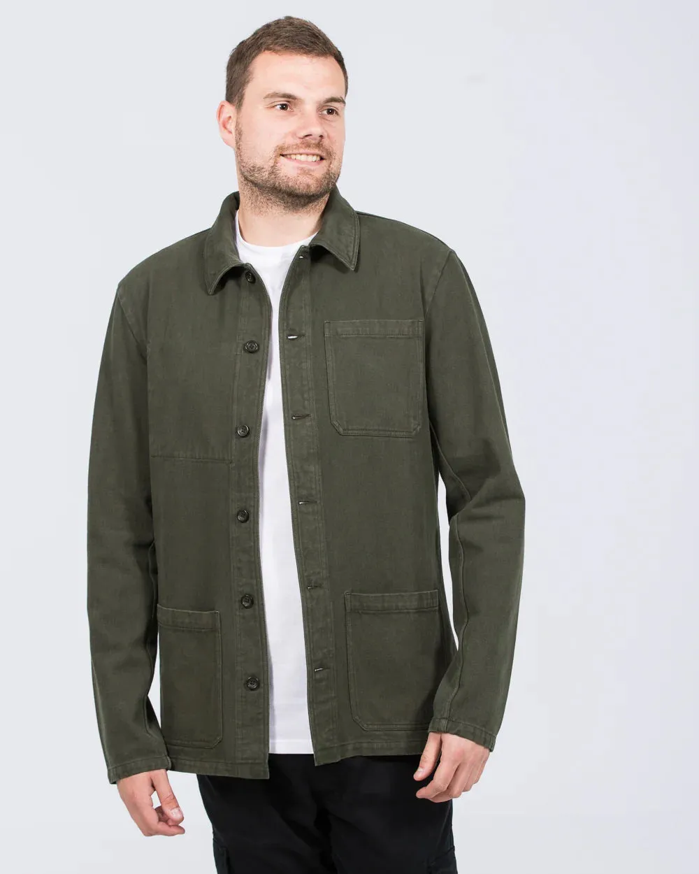 2t Tristian Tall Cotton Utility Shacket (khaki) Silky Day