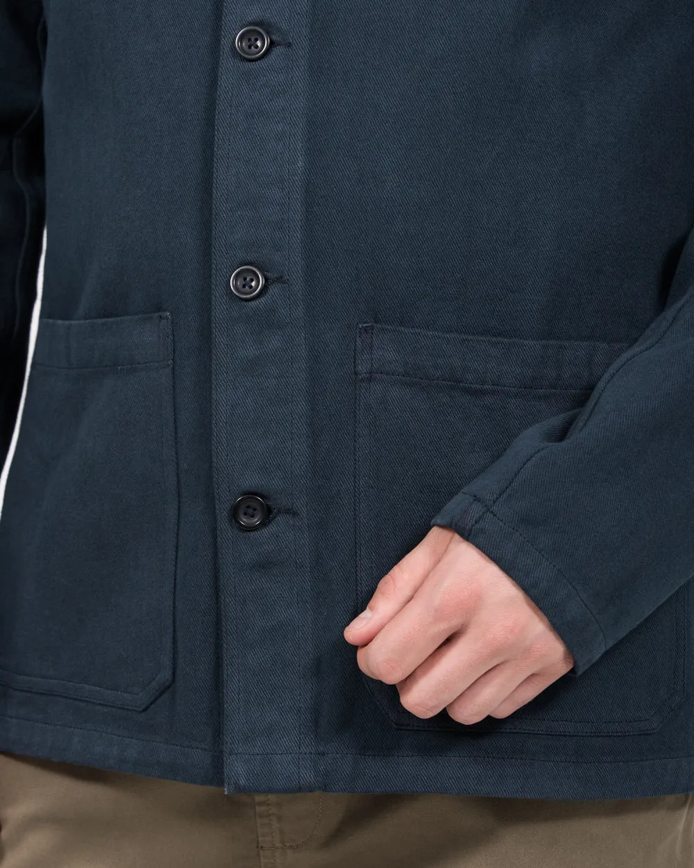 2t Tristian Tall Cotton Utility Shacket (navy) after gym layer