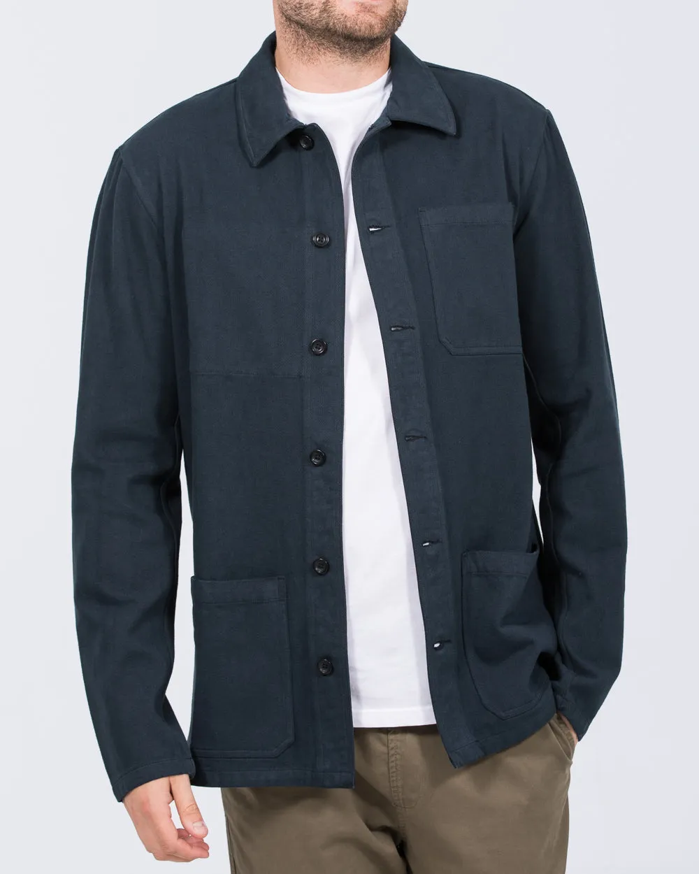 2t Tristian Tall Cotton Utility Shacket (navy) fog ready outfit