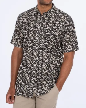 2t Wolf Tall Short Sleeve Printed Shirt (black/white) Sharp Look