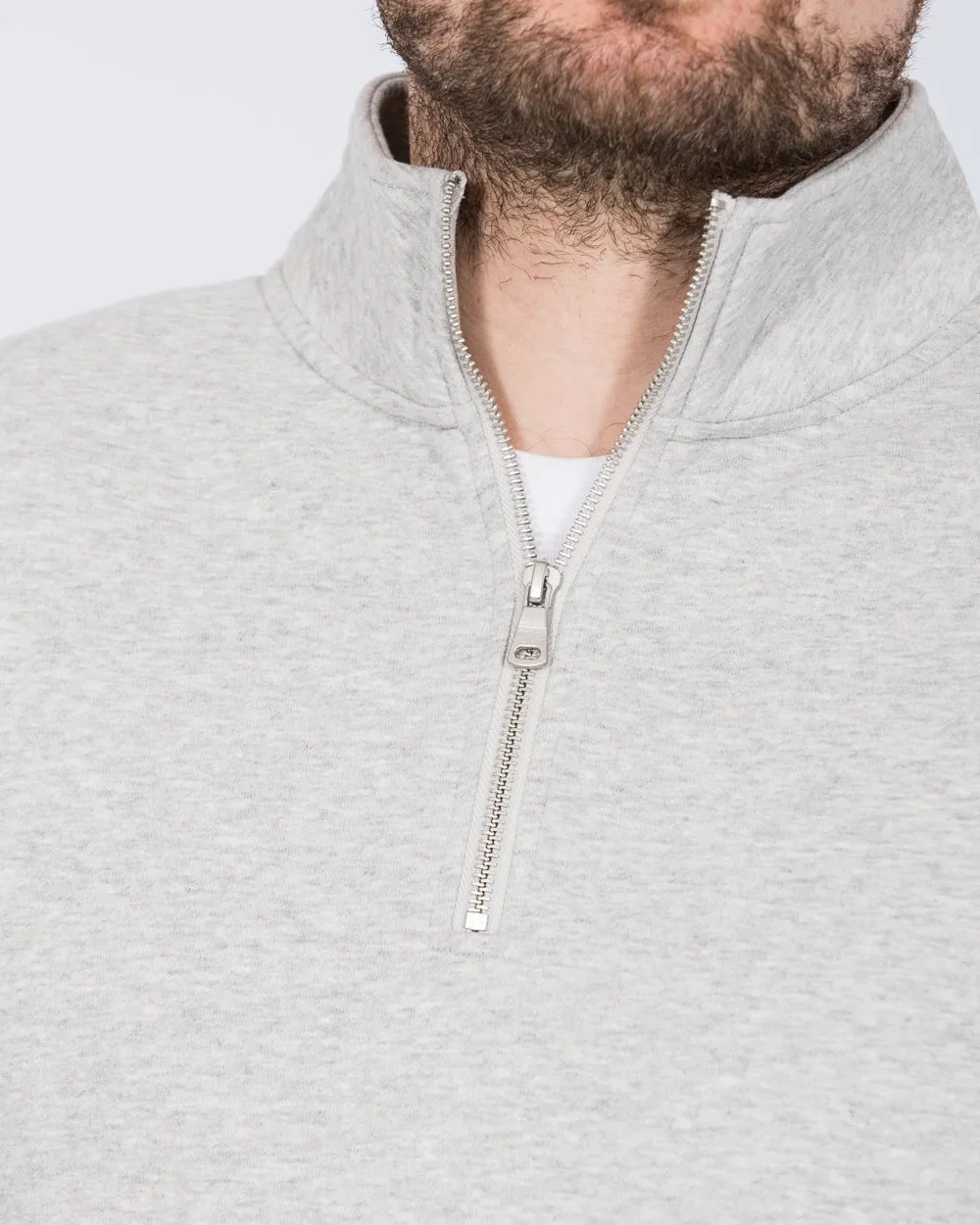 2t Wyatt Tall Quarter Zip Sweatshirt (heather grey) weekend lounge