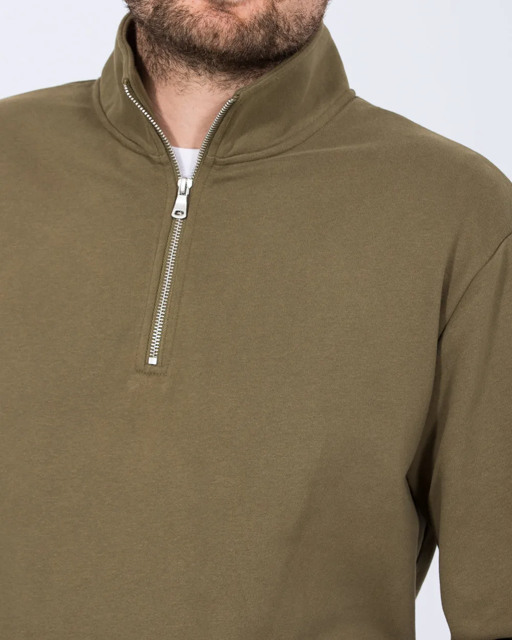 2t Wyatt Tall Quarter Zip Sweatshirt (khaki) comfy edge