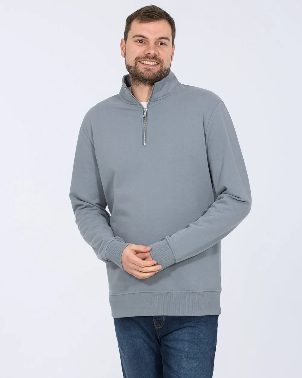 2t Wyatt Tall Quarter Zip Sweatshirt (slate) street tone