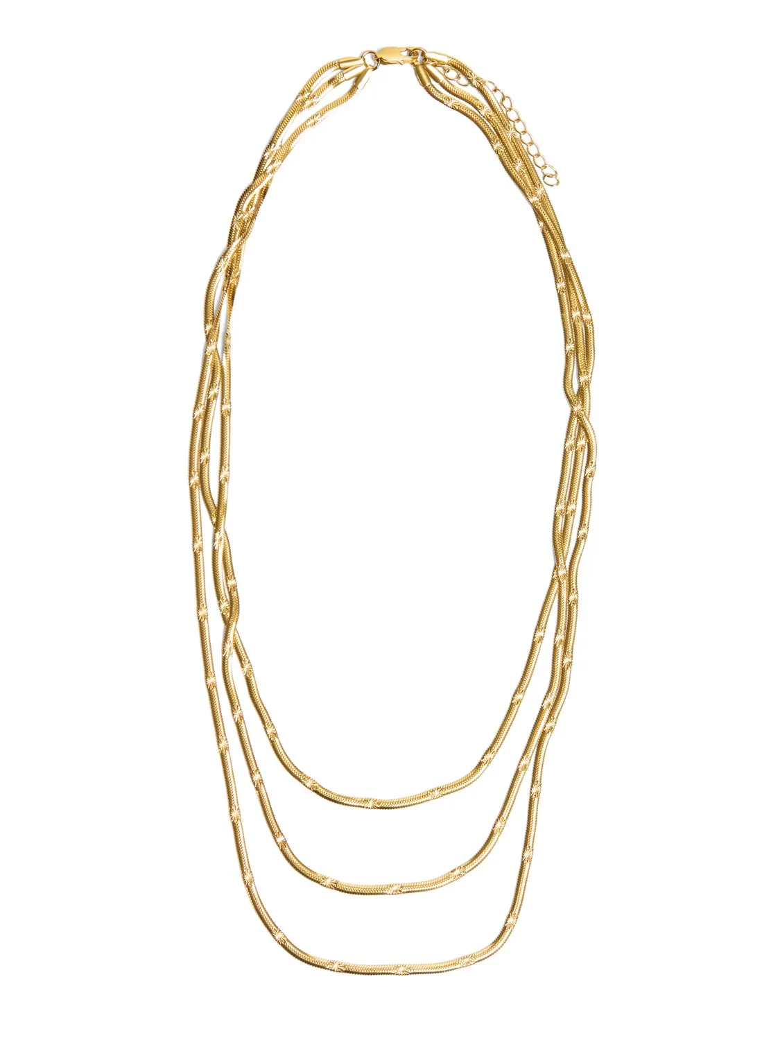 3-Layer Hammered Necklace carefree spirit