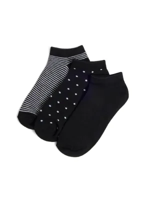 3-Pack Of Mixed Print Socks classic charm