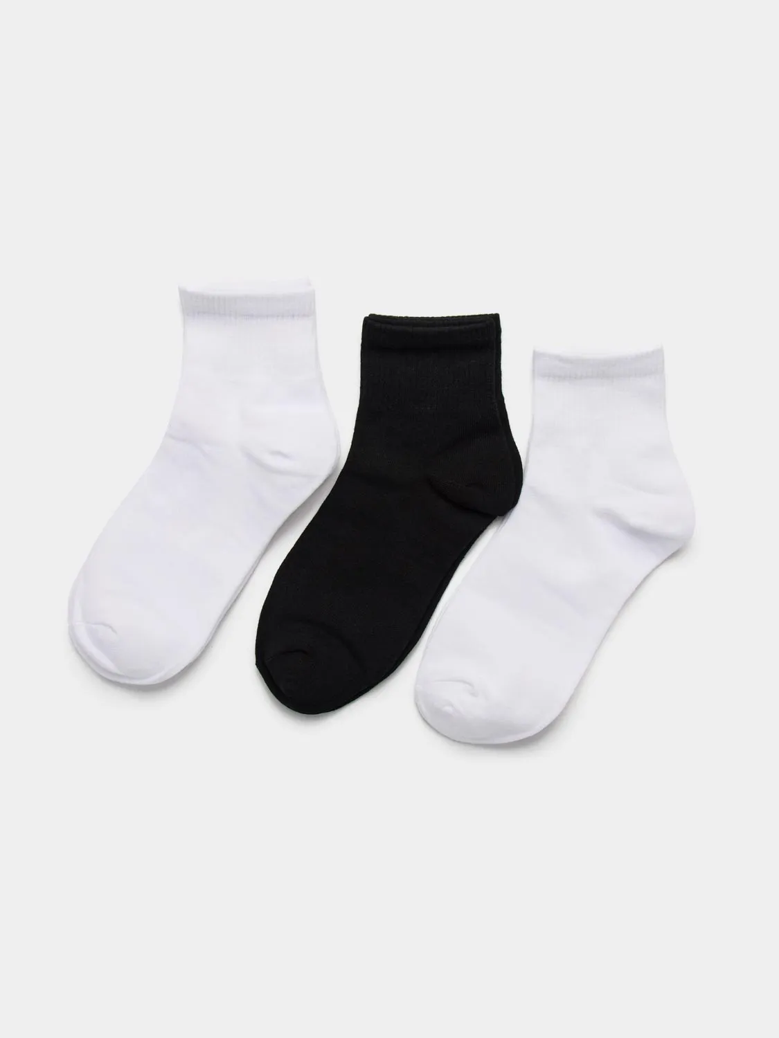 3-Pack Of Ribbed Ankle Socks weekend chill