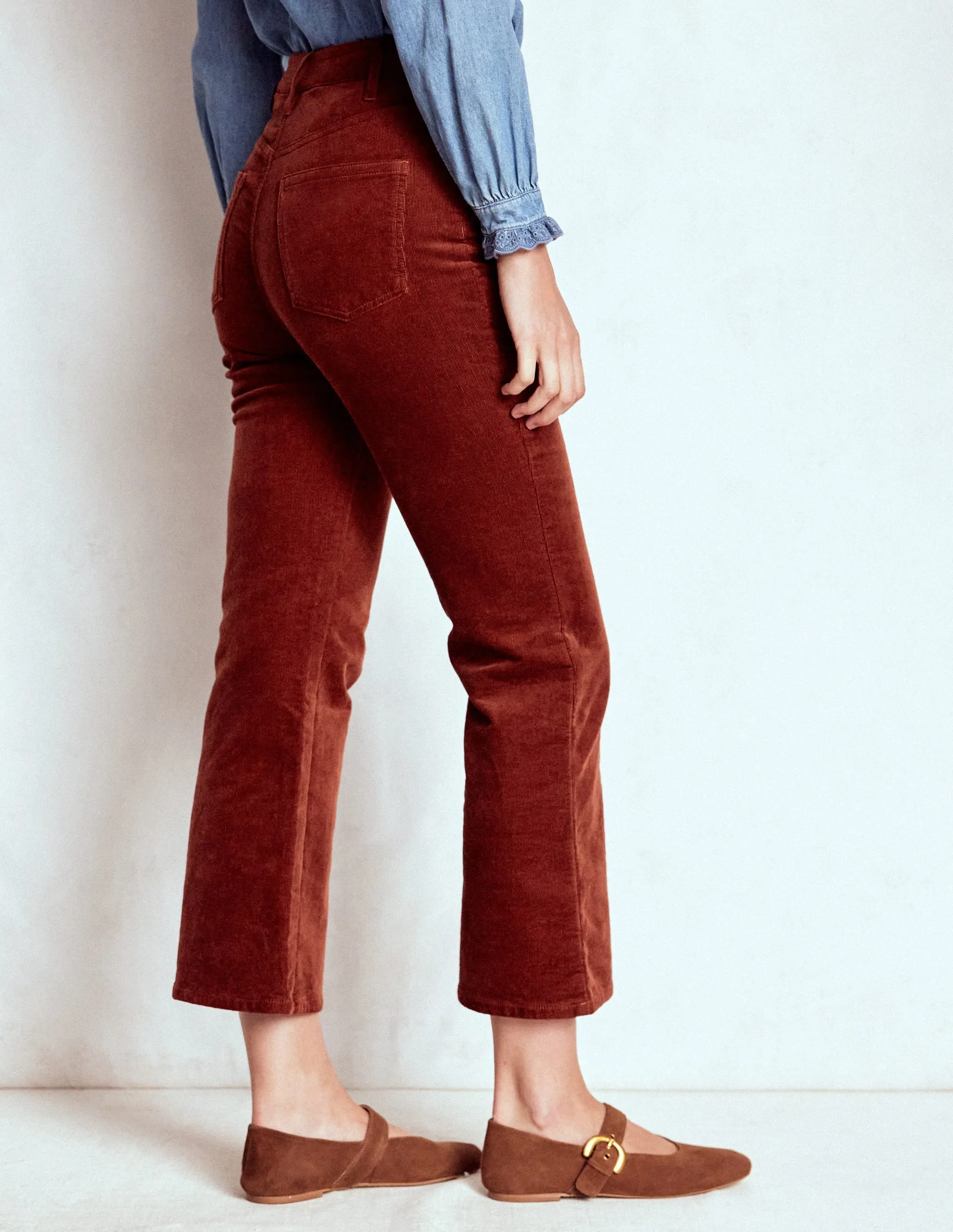 5-Pocket Cord Kick Jeans-Fired Brick weekend outfit