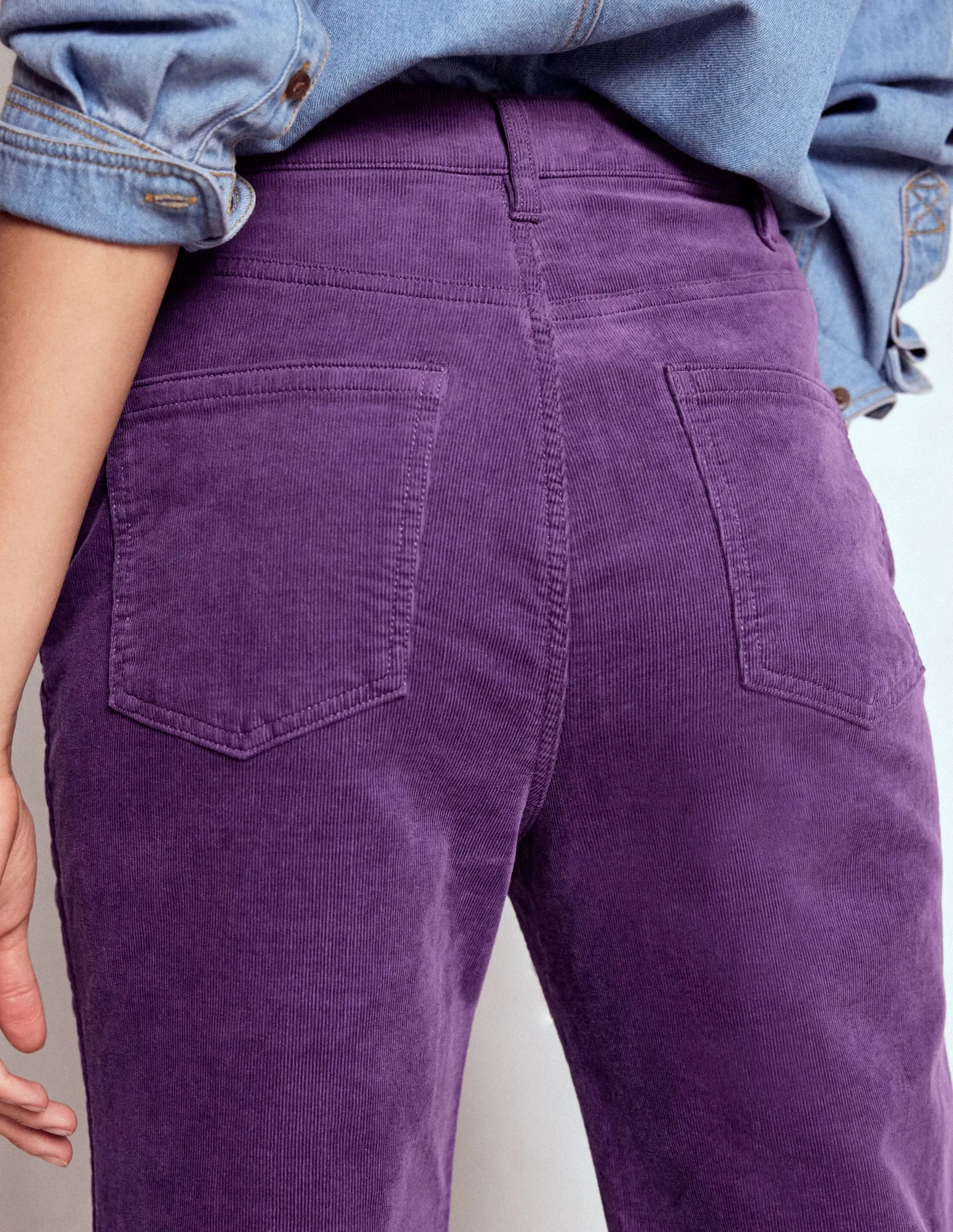 5-Pocket Cord Kick Jeans-Mystic Purple easy match