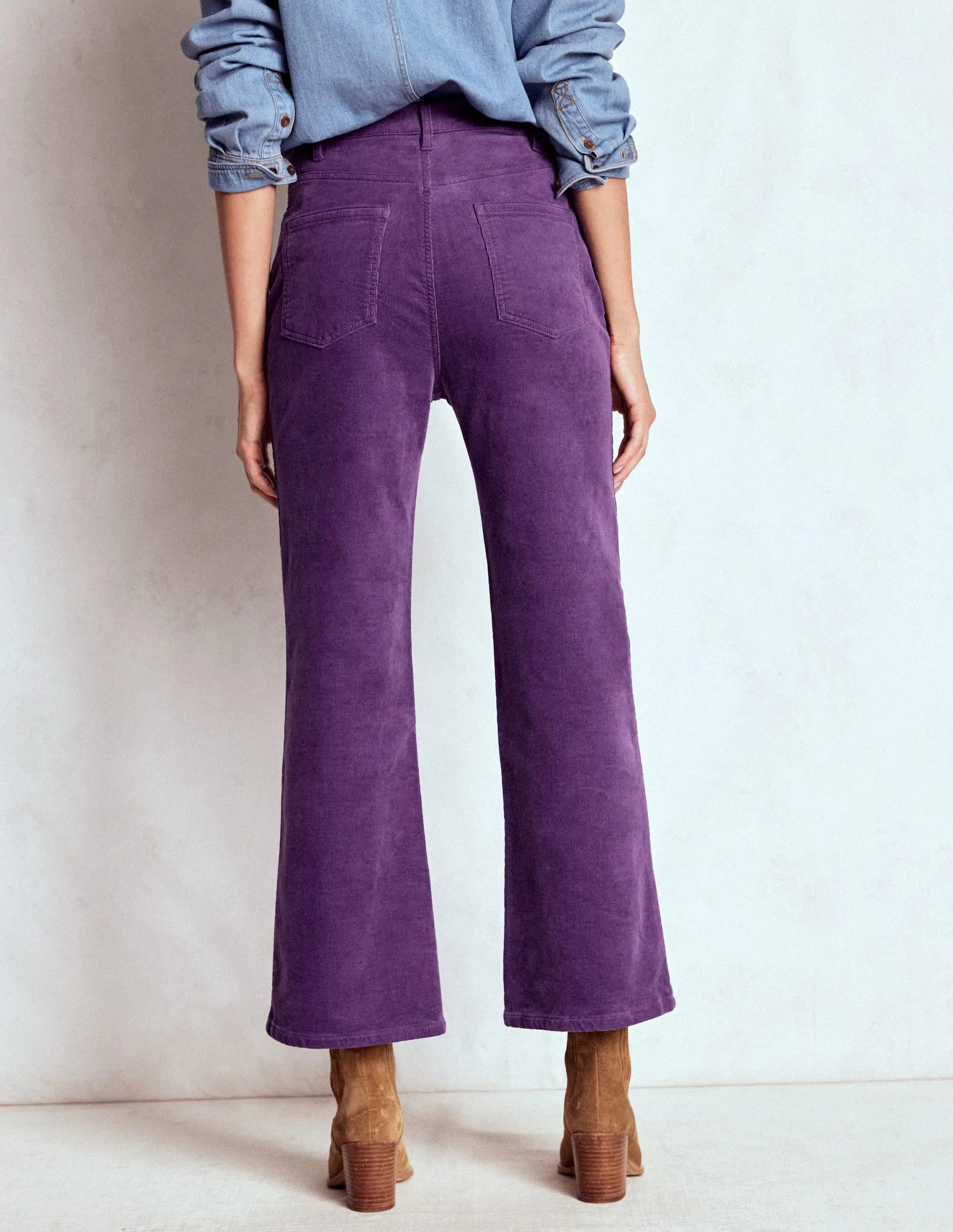 5-Pocket Cord Kick Jeans-Mystic Purple multi color