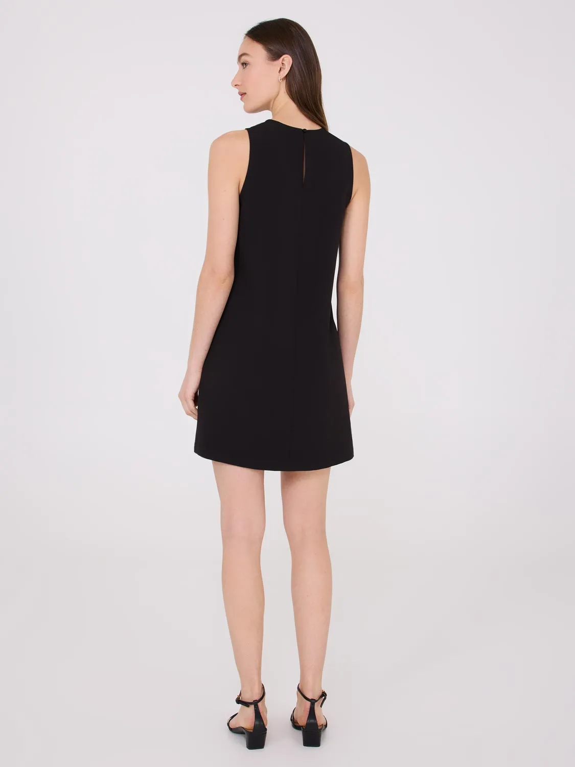 A-Line Mini Dress With Satin Bow Details intellectual elegance