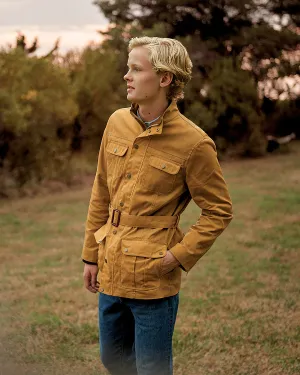 Aberdeen Jacket in Goldenrod Waxed Canvas breezy outdoor vibe