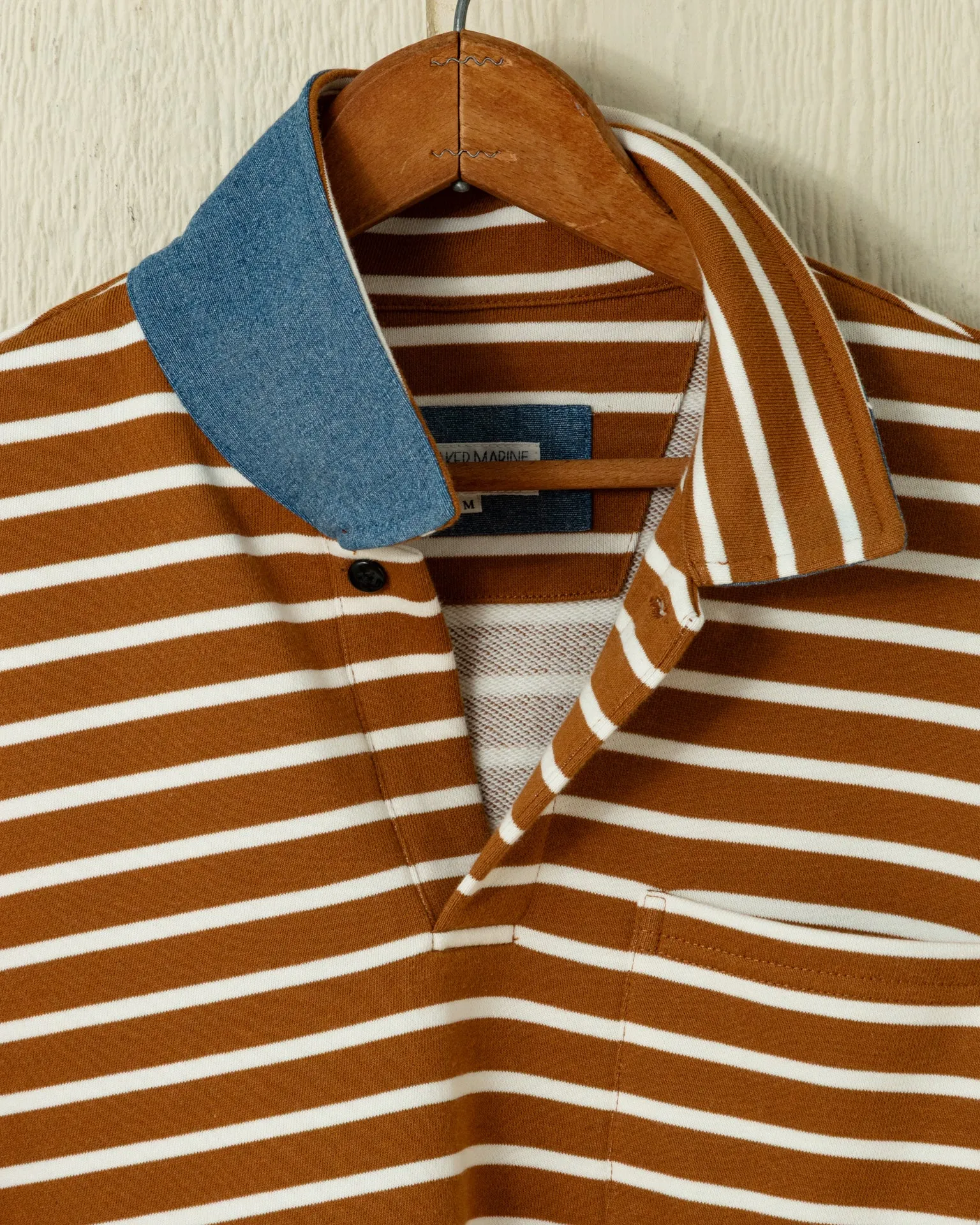 Acadia Polo in Acorn/Cream Loopback Terry easy blend