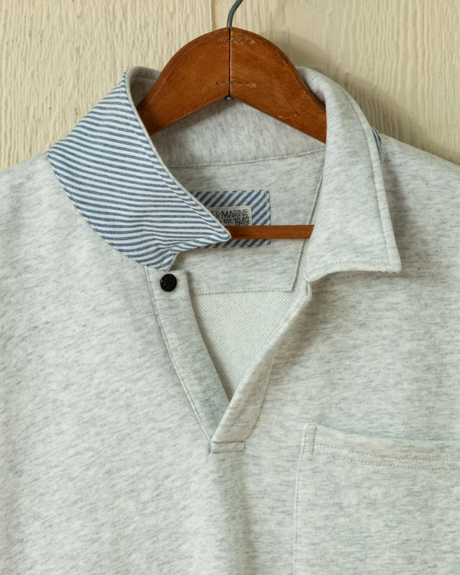 Acadia Polo in Collegiate Loopback Terry coffee run