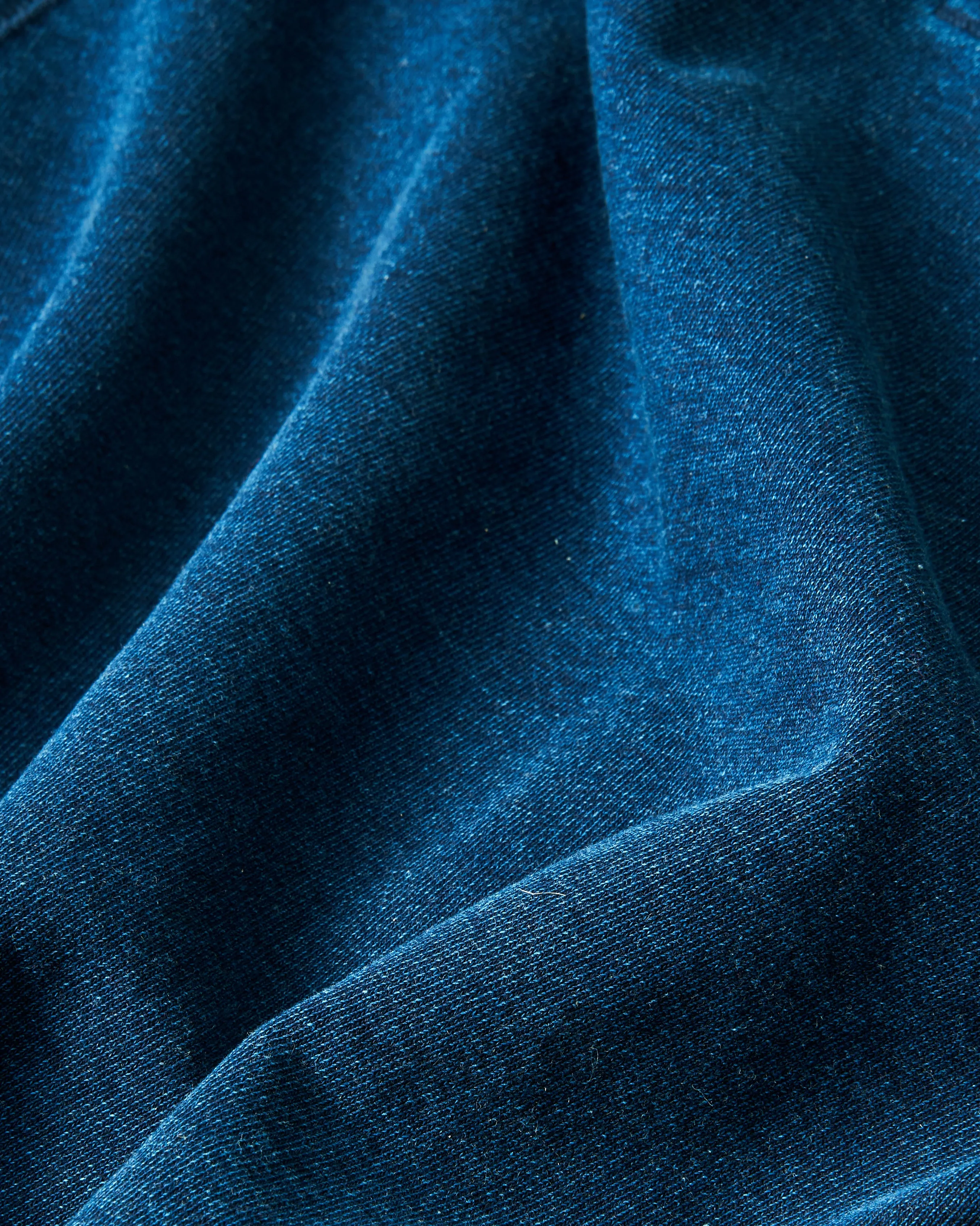 Acadia Polo in Dark Wash Indigo Loopback Terry daily blend