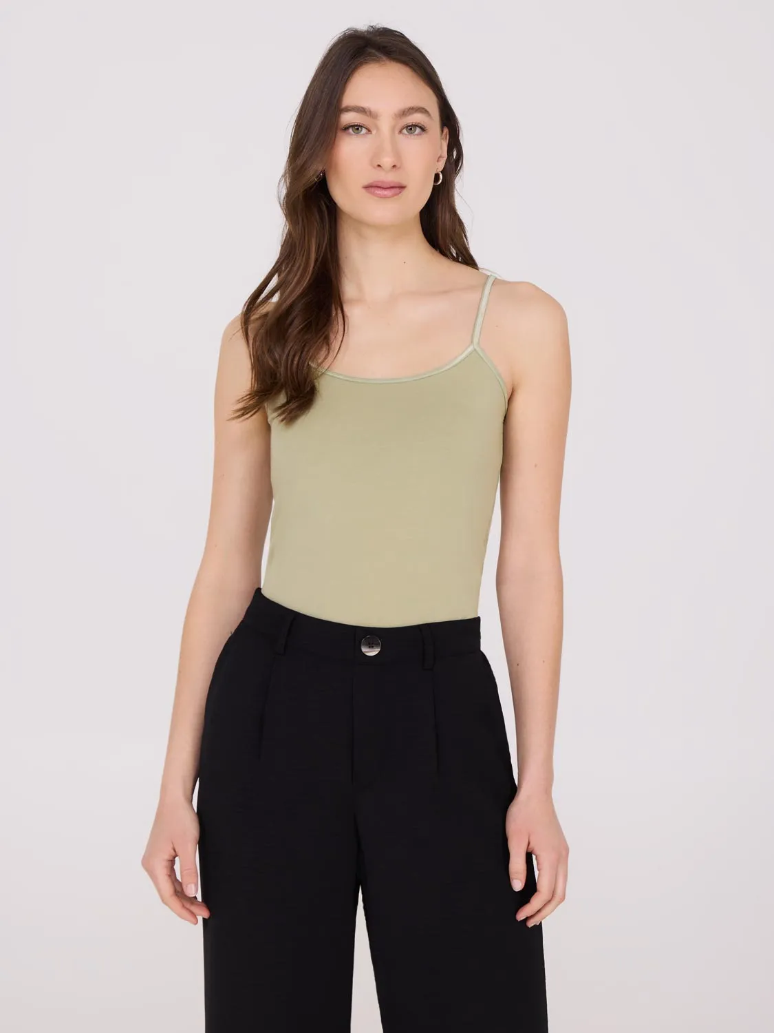 Adjustable Spaghetti Strap Tank Top daily essential