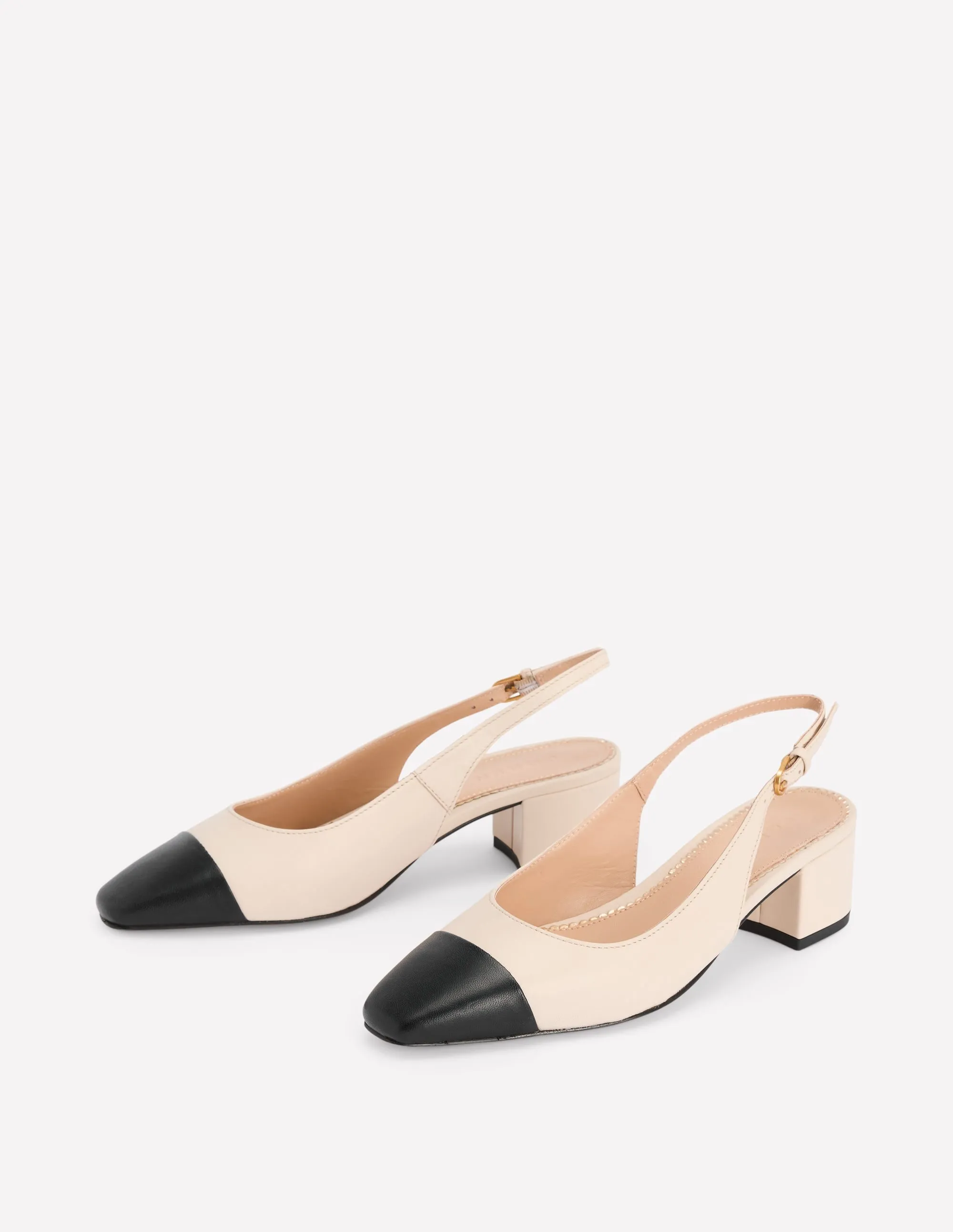 Ailsa Block Heel Slingbacks-Ecru sport casual