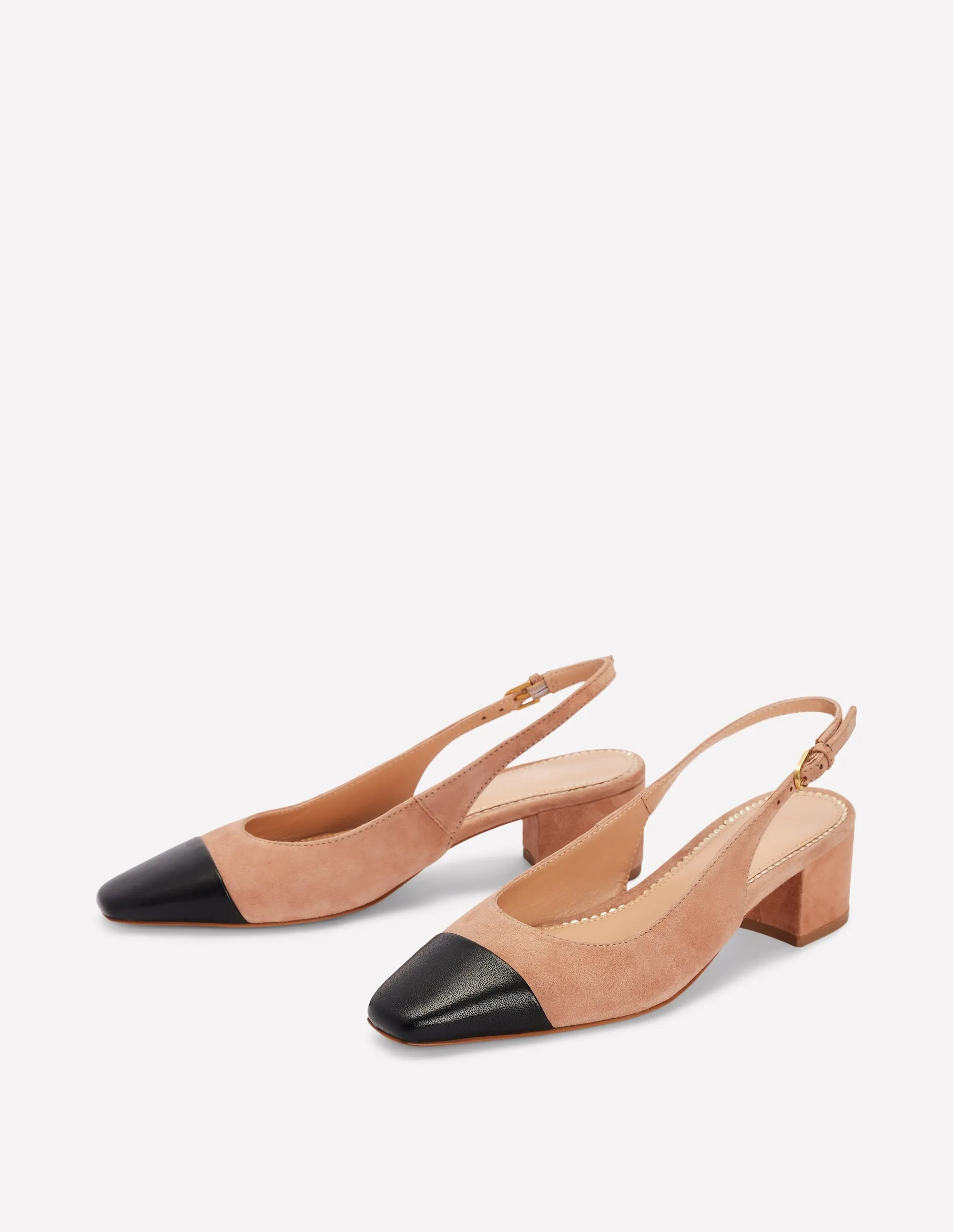 Ailsa Block Heel Slingbacks-Latte Suede quality guarantee