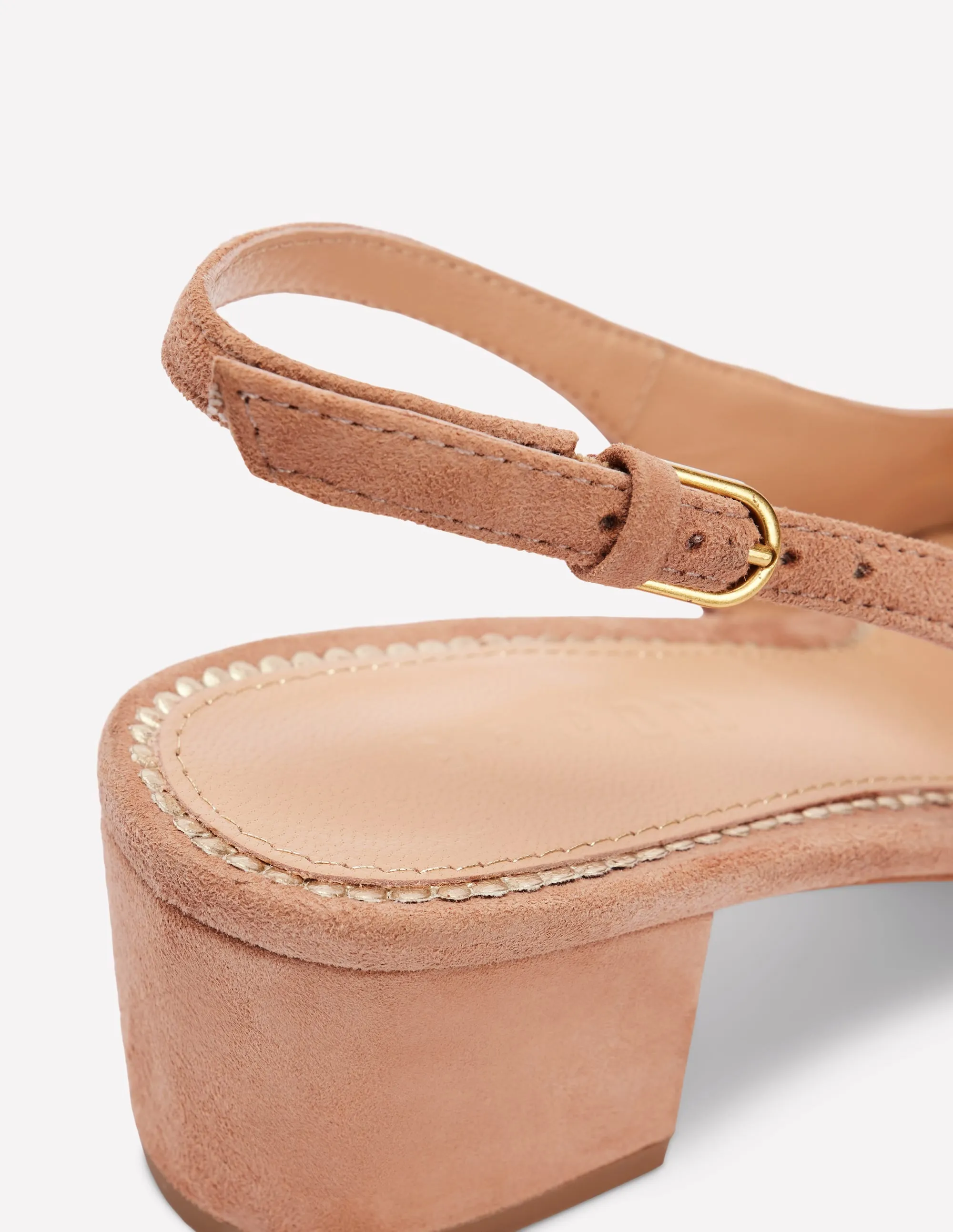 Ailsa Block Heel Slingbacks-Latte Suede professional woman