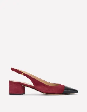 Ailsa Block Heel Slingbacks-Oxblood party wear