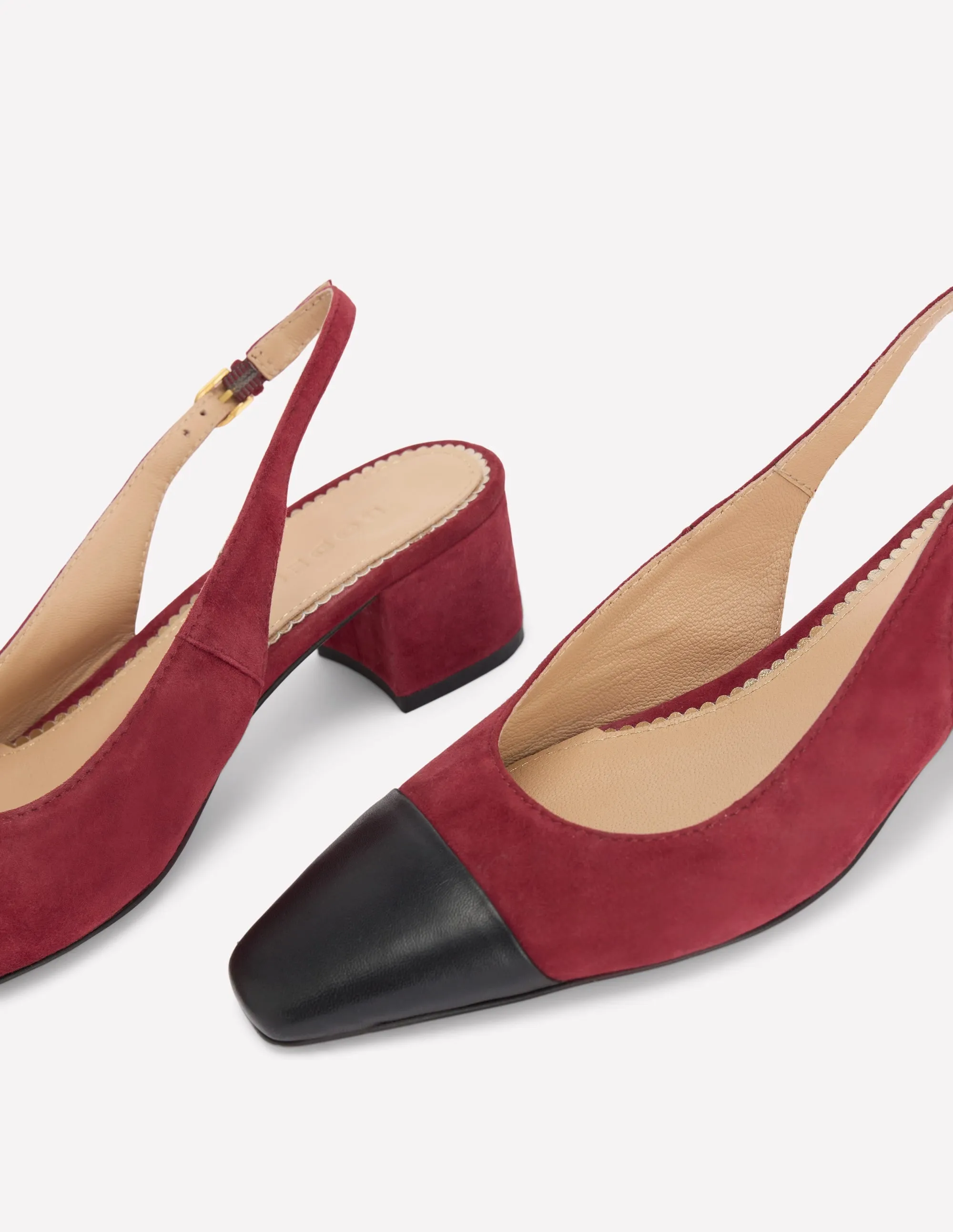 Ailsa Block Heel Slingbacks-Oxblood holiday dress