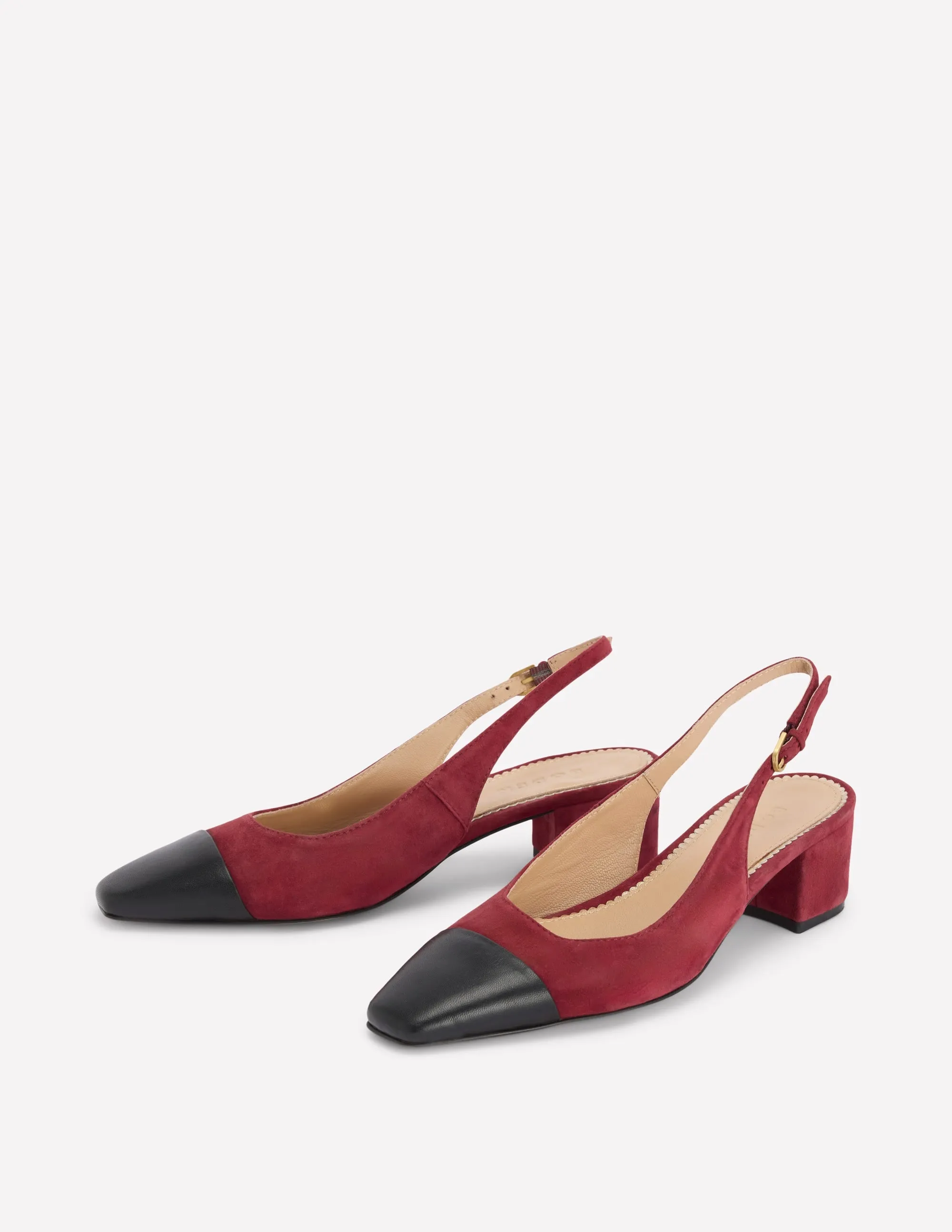 Ailsa Block Heel Slingbacks-Oxblood western trend