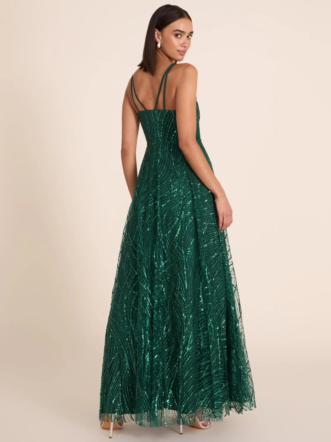 Allover Sparkle Ball Gown high street