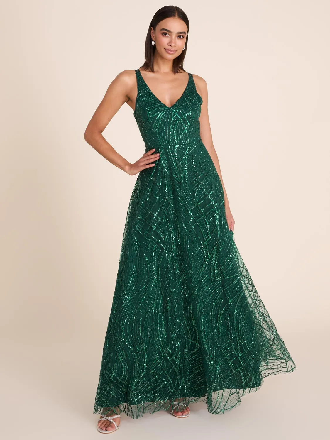 Allover Sparkle Ball Gown sweet romance