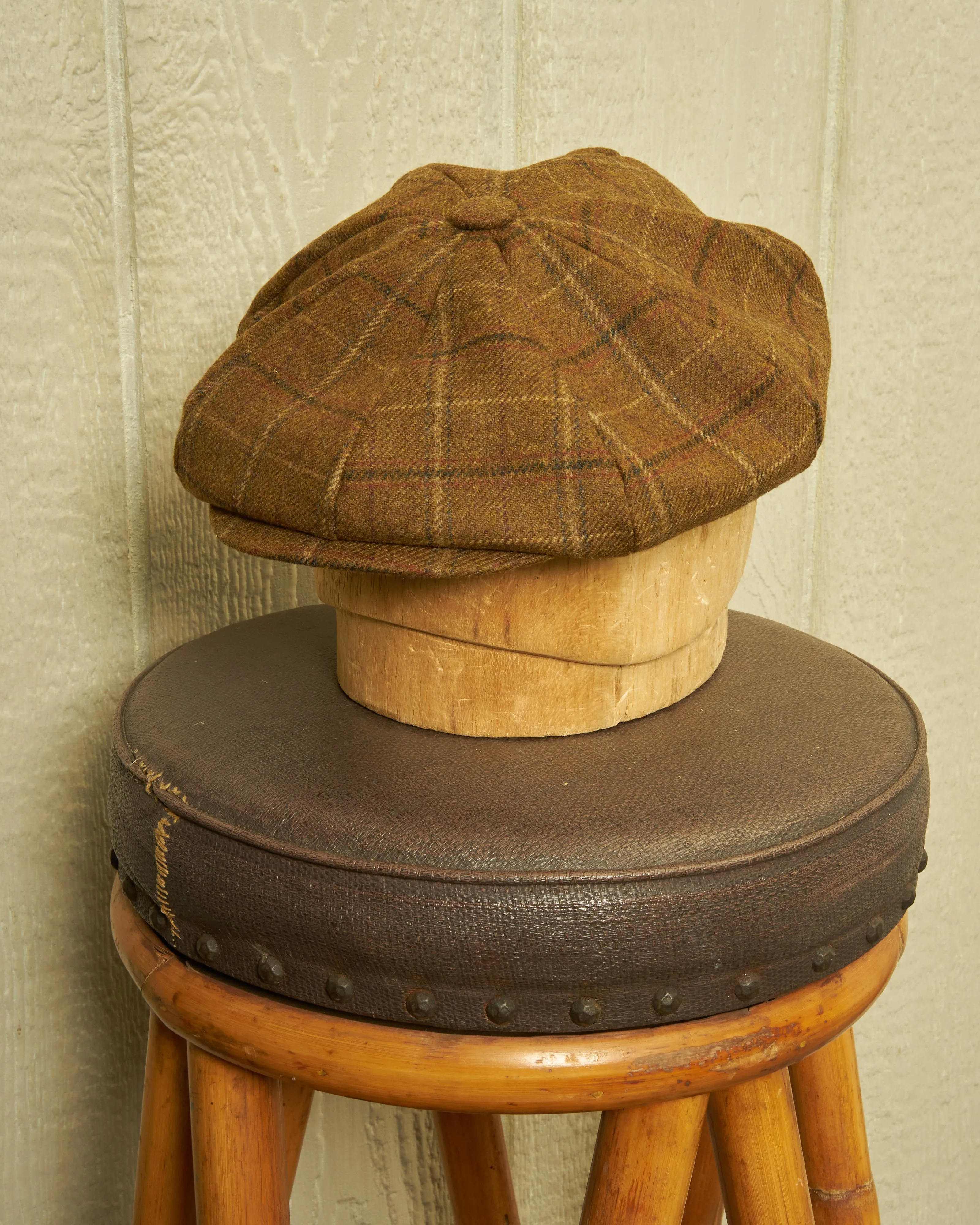Apple Jack Cap in Russet Plaid Wool road trip