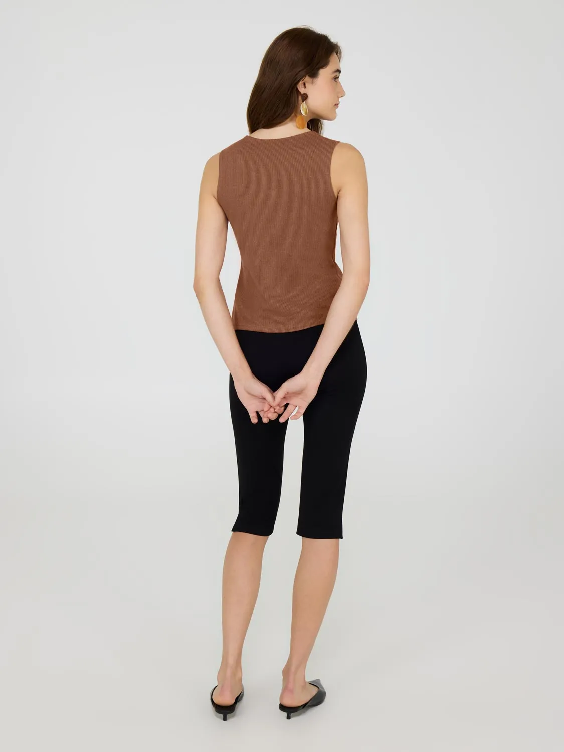 Asymmetrical Button-Front Sweater Vest daily essential