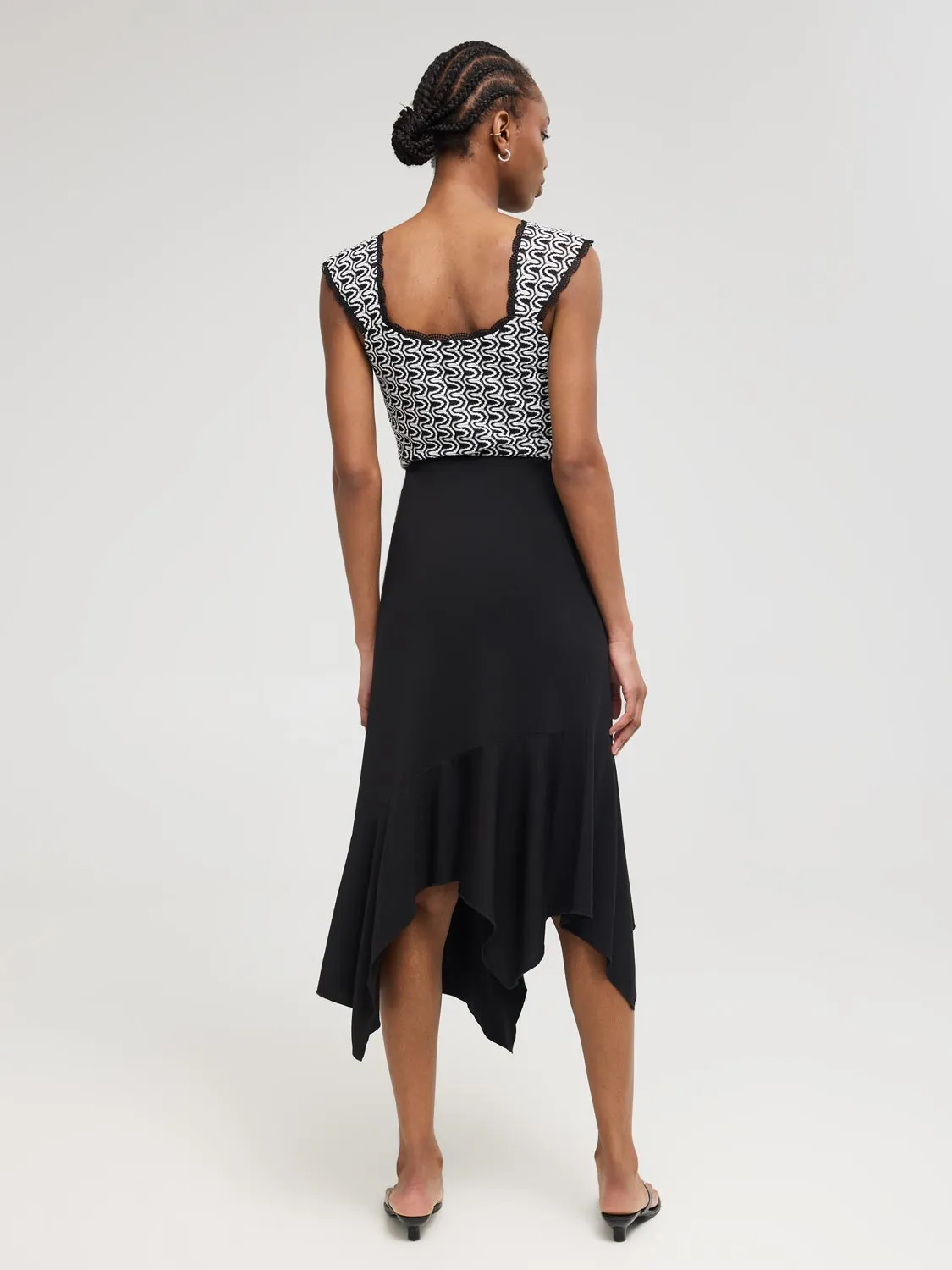 Asymmetrical Hem Midi Skirt multi-use