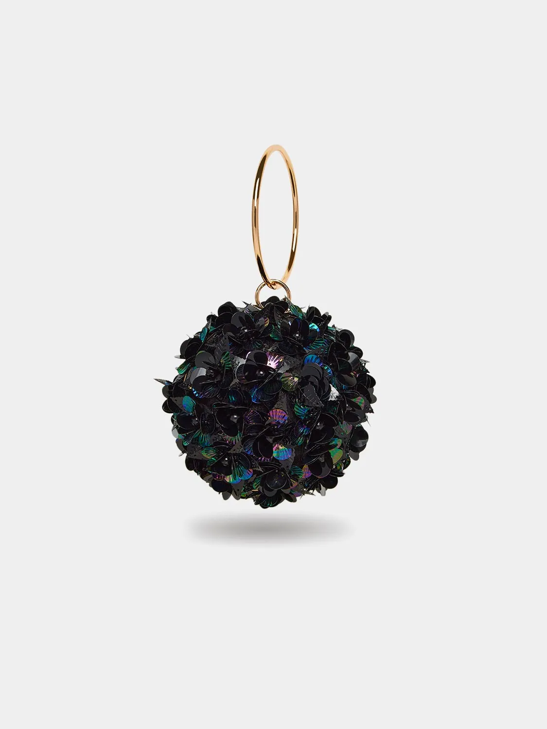 Ball Shaped Handbag With 3D Flowers elegant match
