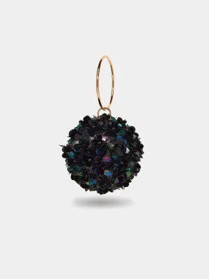 Ball Shaped Handbag With 3D Flowers elegant match