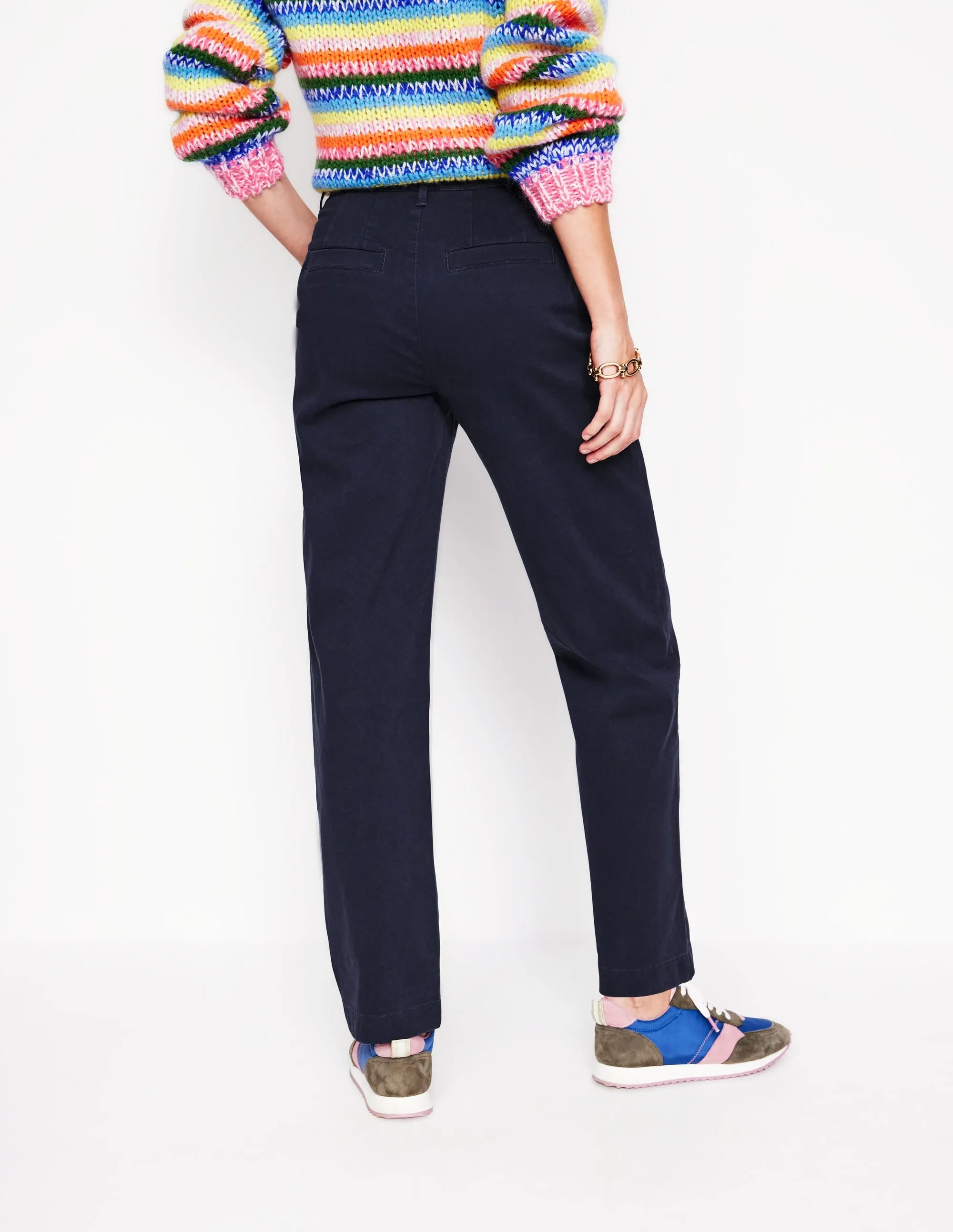 Barnsbury Chino Trousers-Navy classic comfort