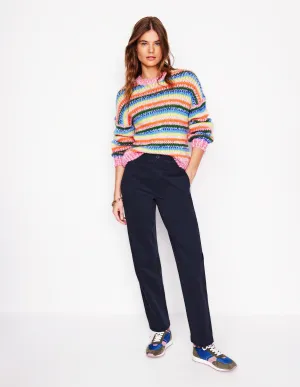 Barnsbury Chino Trousers-Navy work from home
