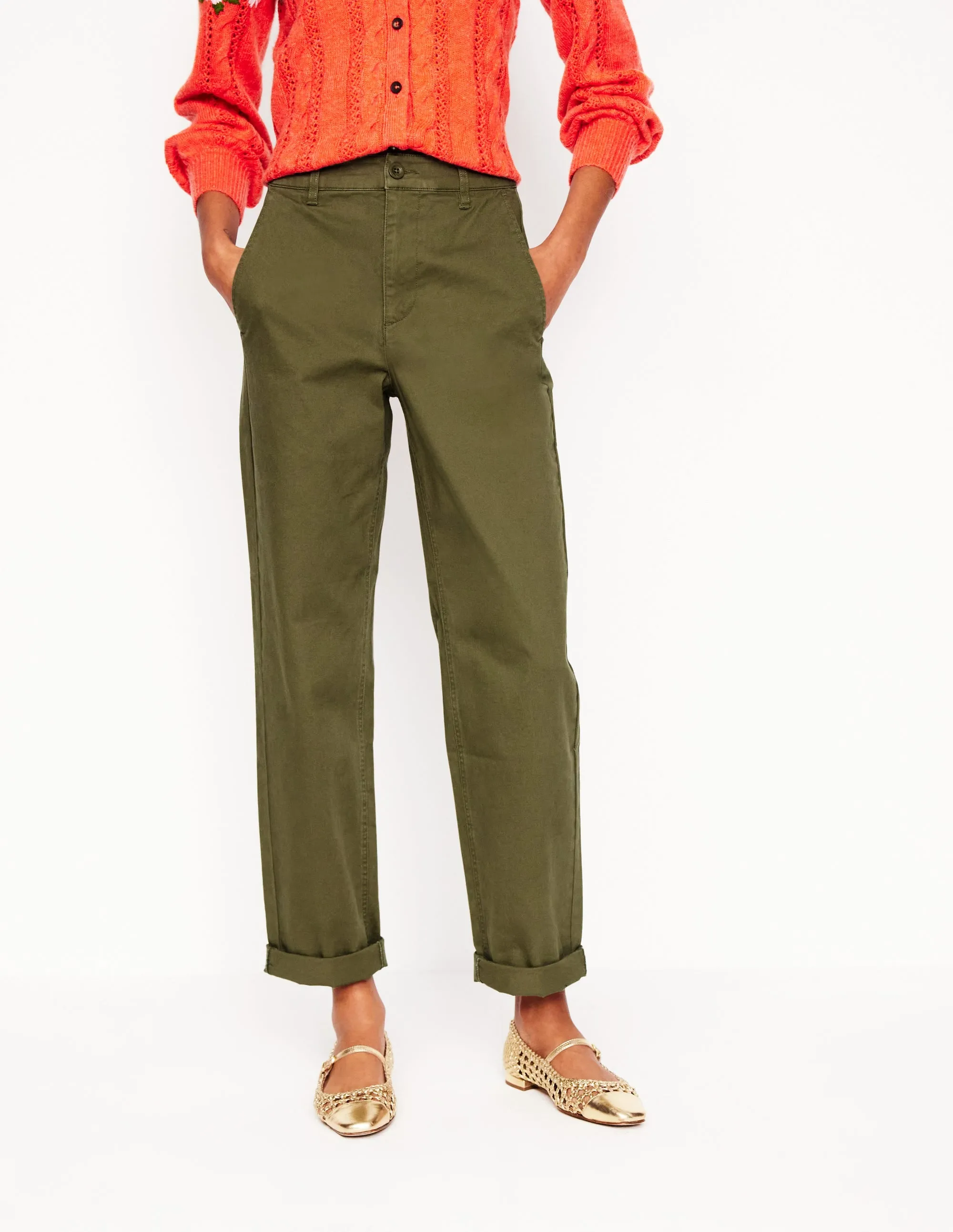 Barnsbury Chino Trousers-Woodland Green limited drop