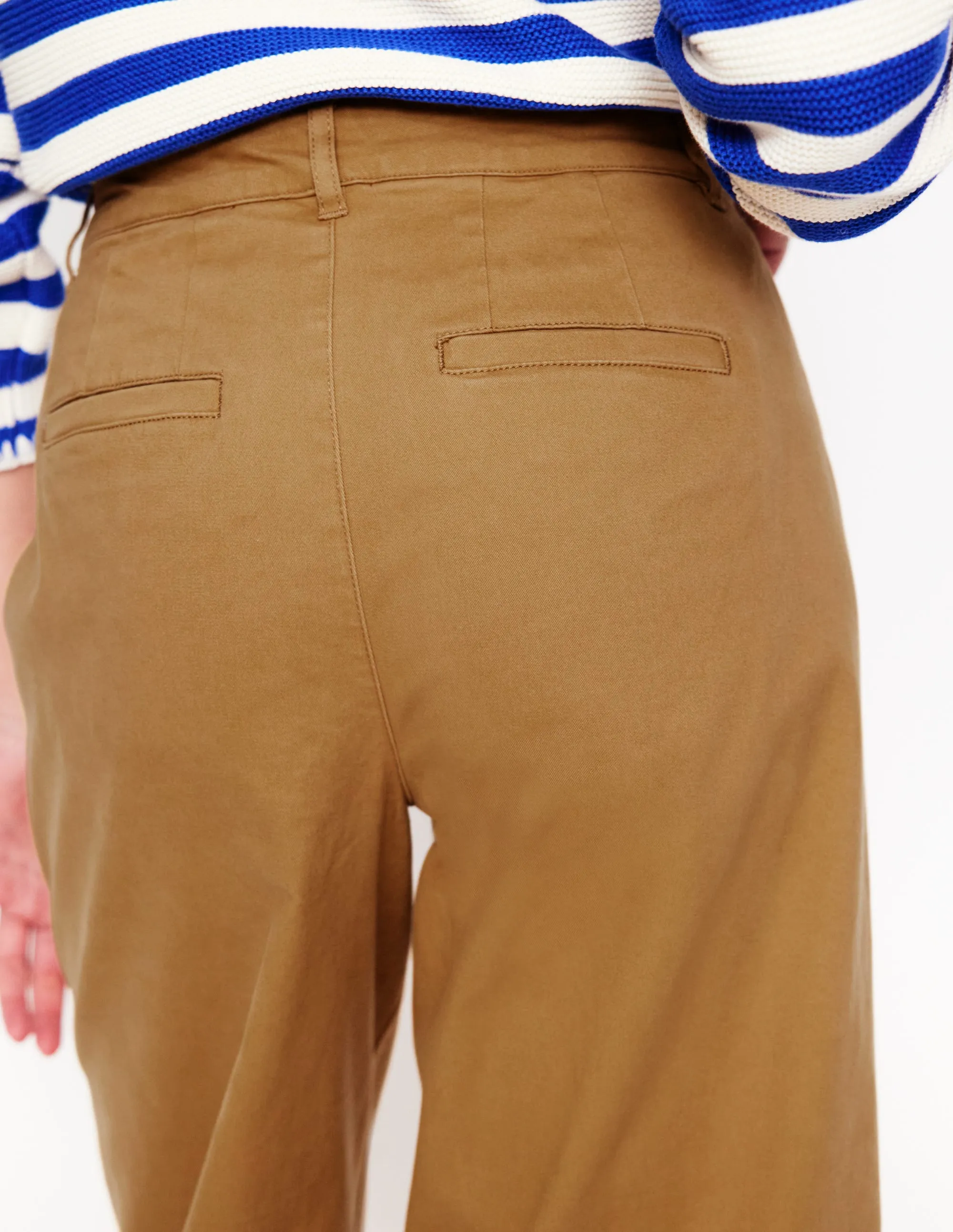 Barnsbury Crop Chino Trousers-Hazelnut Brown workout gear
