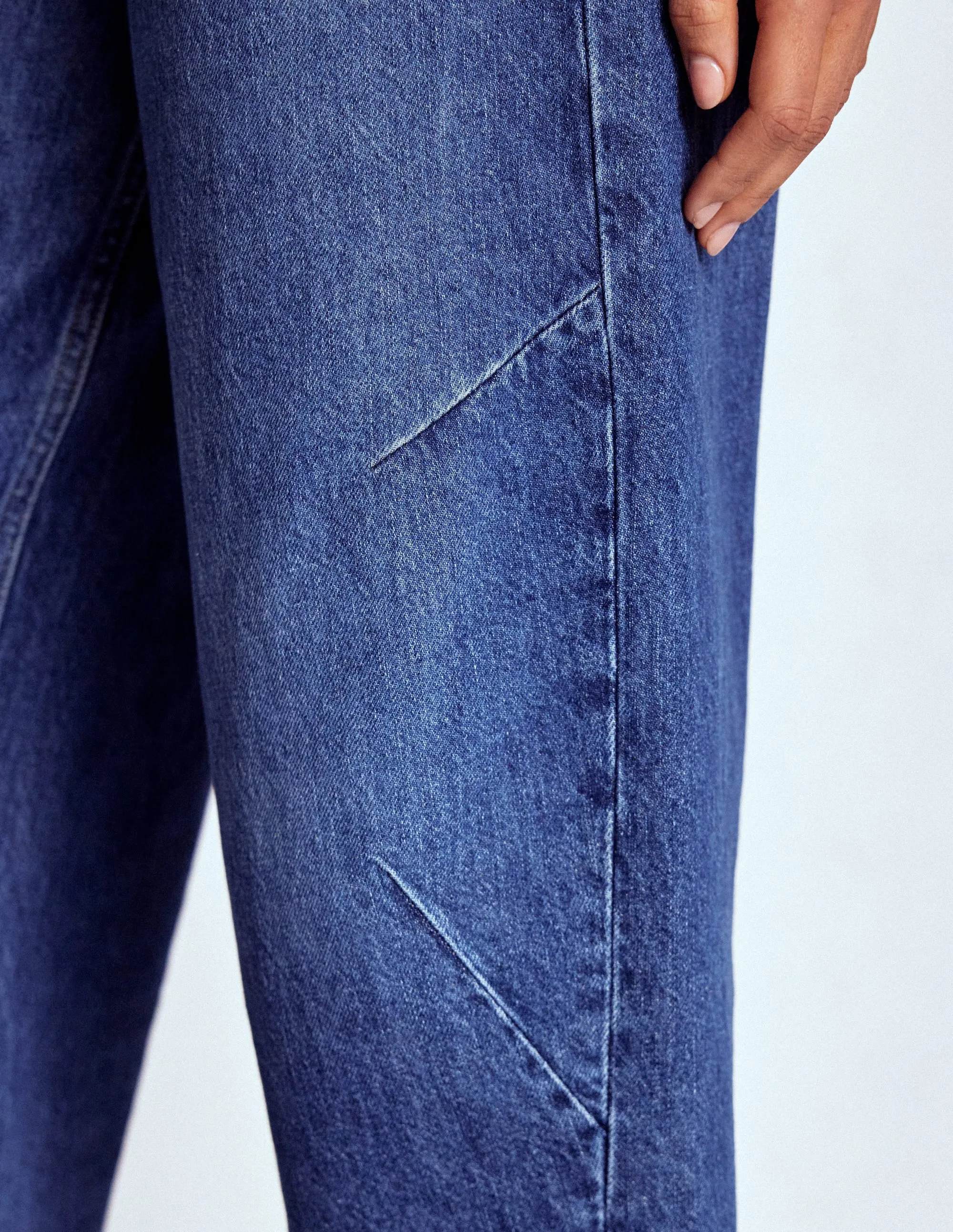 Barrel Leg Jeans-Mid Vintage comfort feel