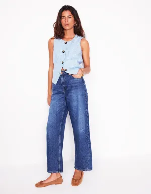 Barrel Leg Jeans-Mid Vintage multi occasion