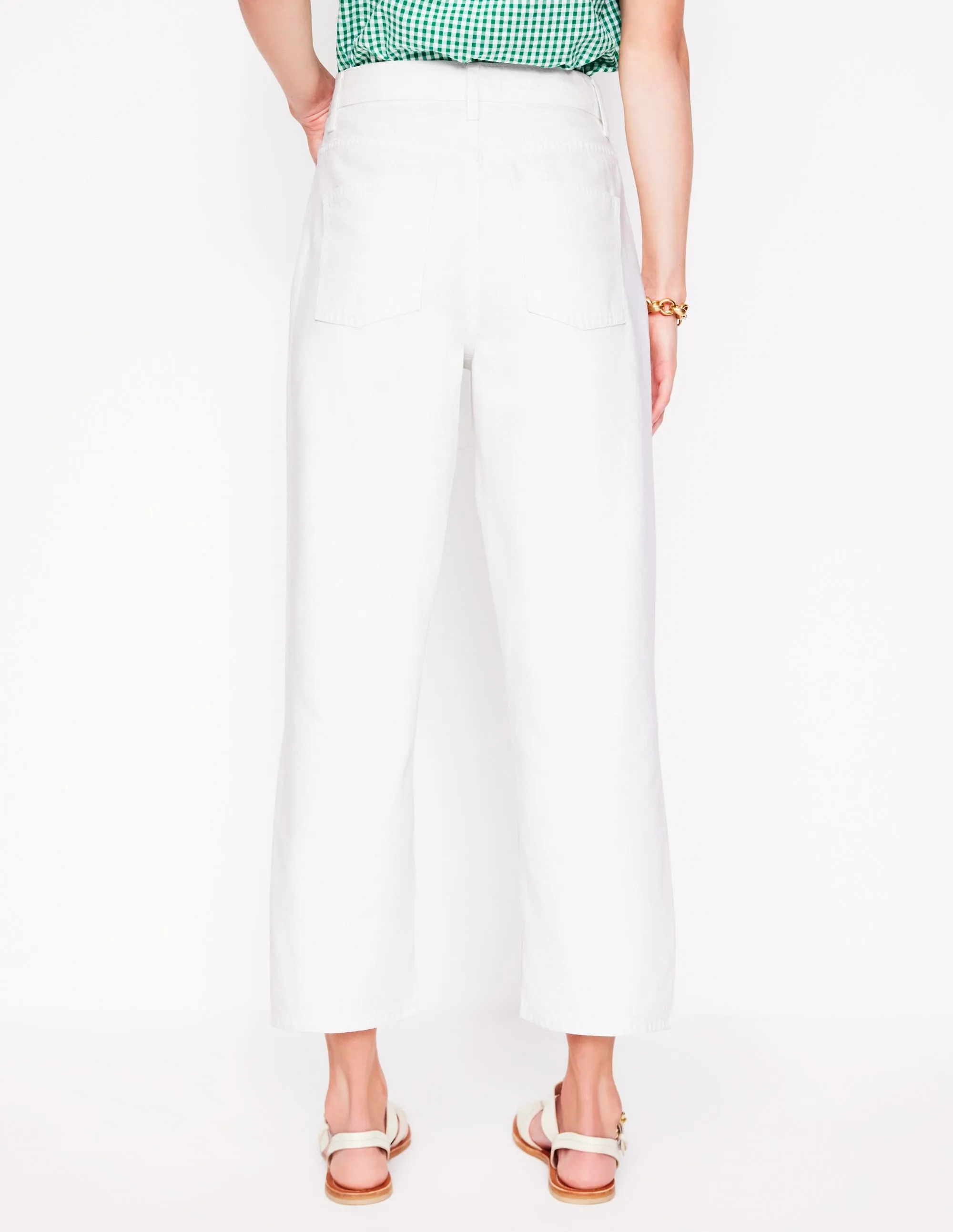 Barrel Leg Jeans-White cycling clothes