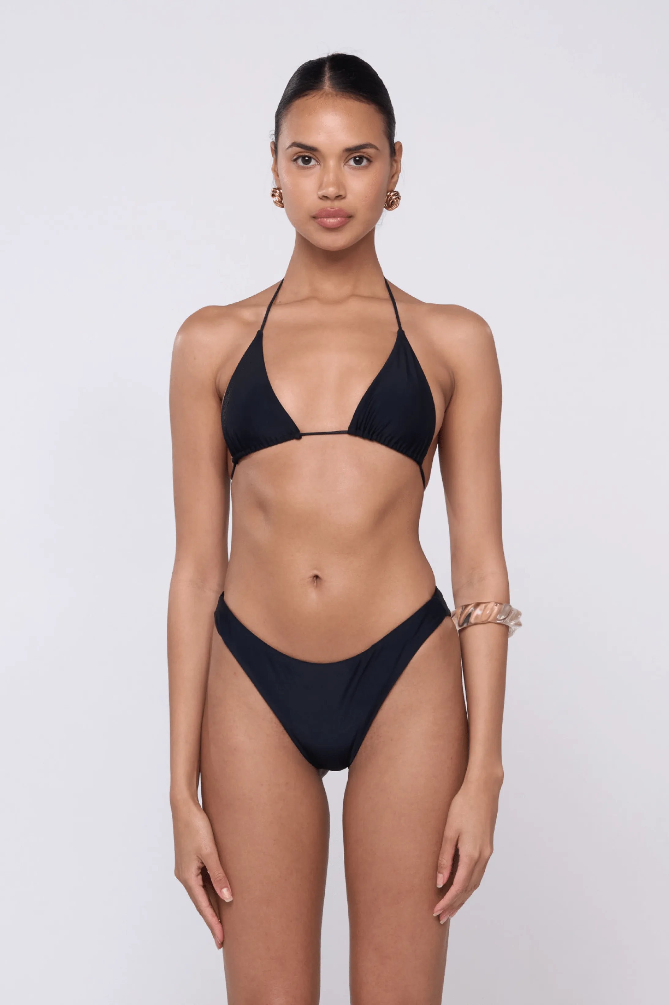 Beau Bikini Bottom in Black Sun block