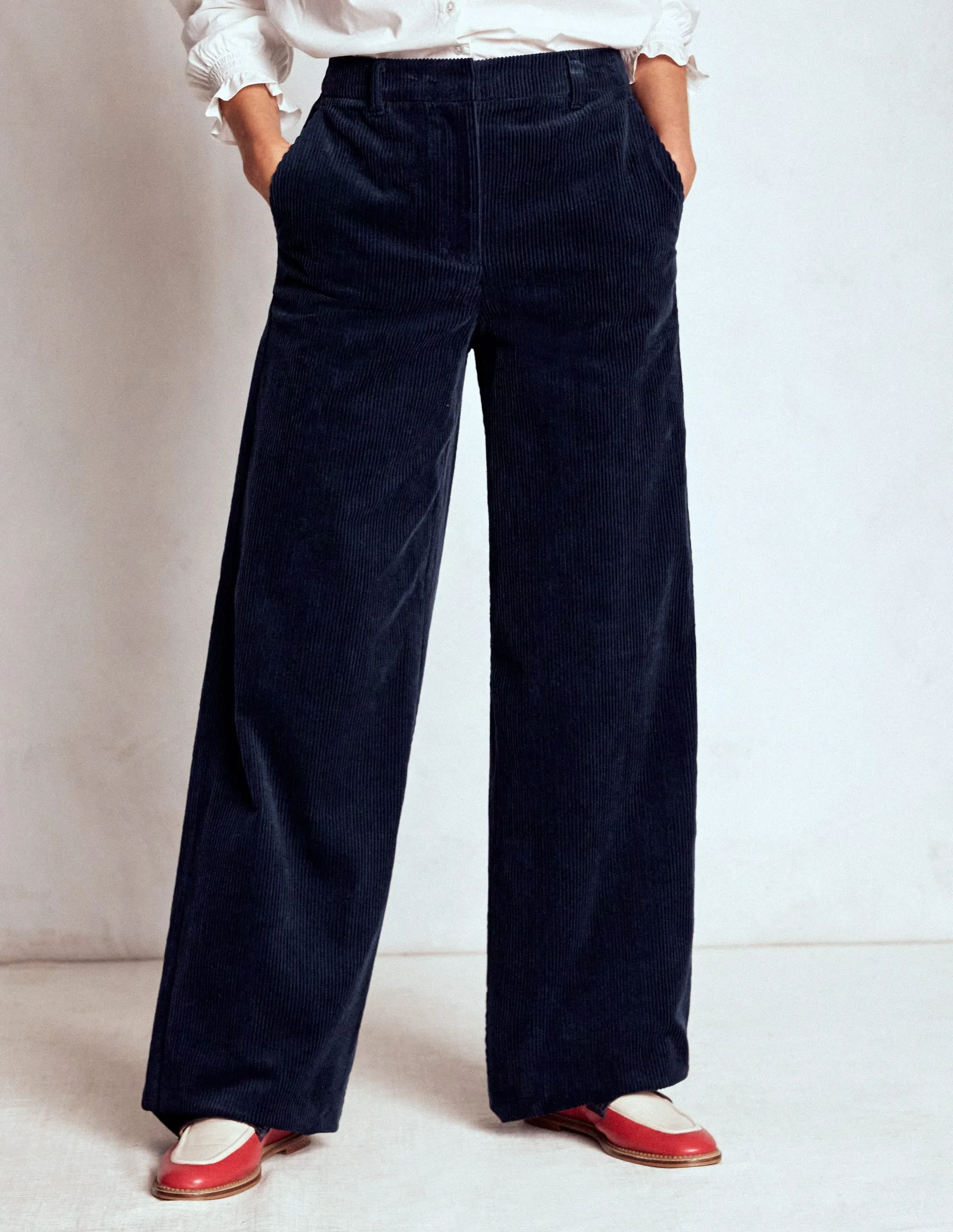 Belgravia Cord Trousers-Navy seasonal collection
