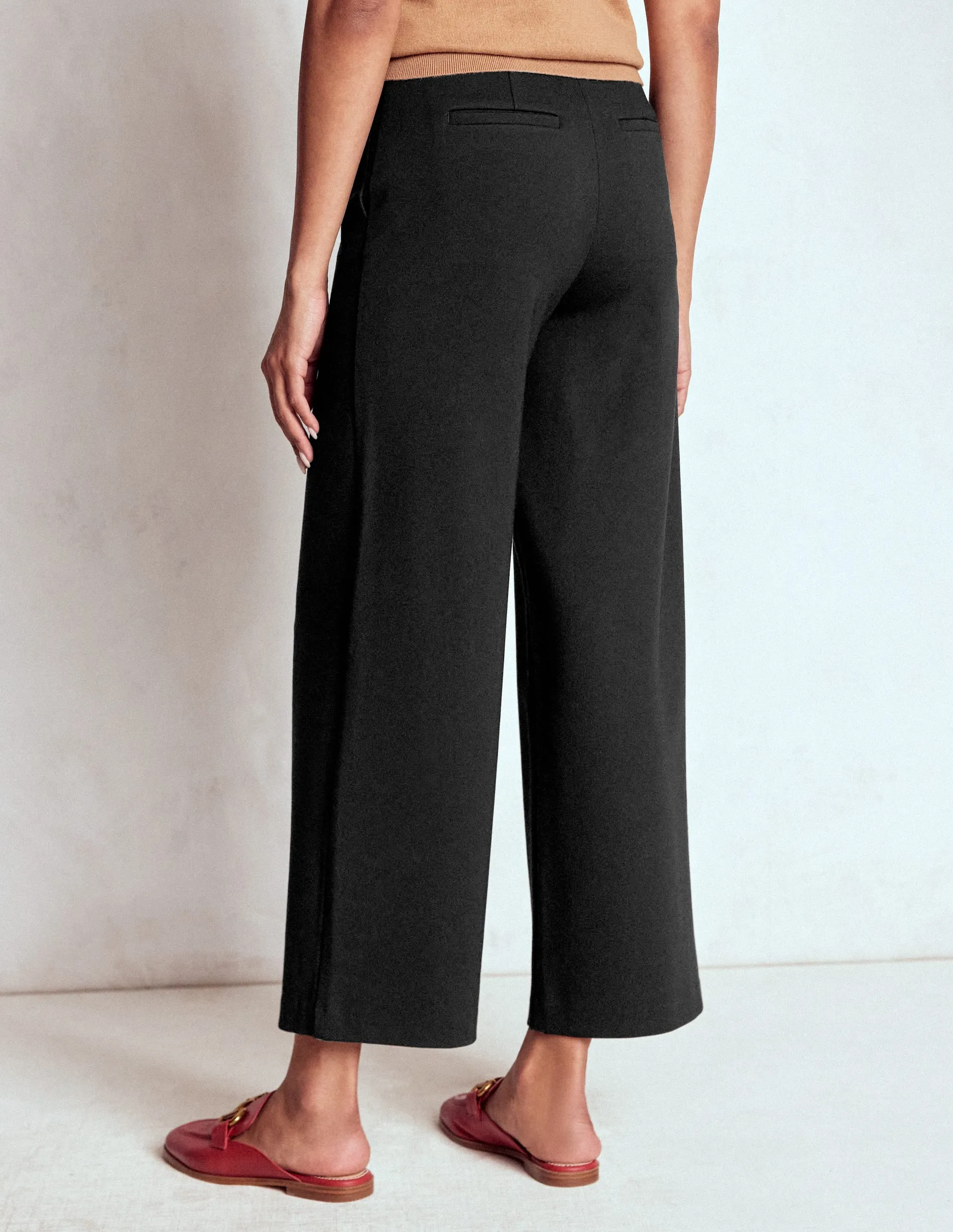 Belgravia Ponte Crop Trousers-BLACK professional attire