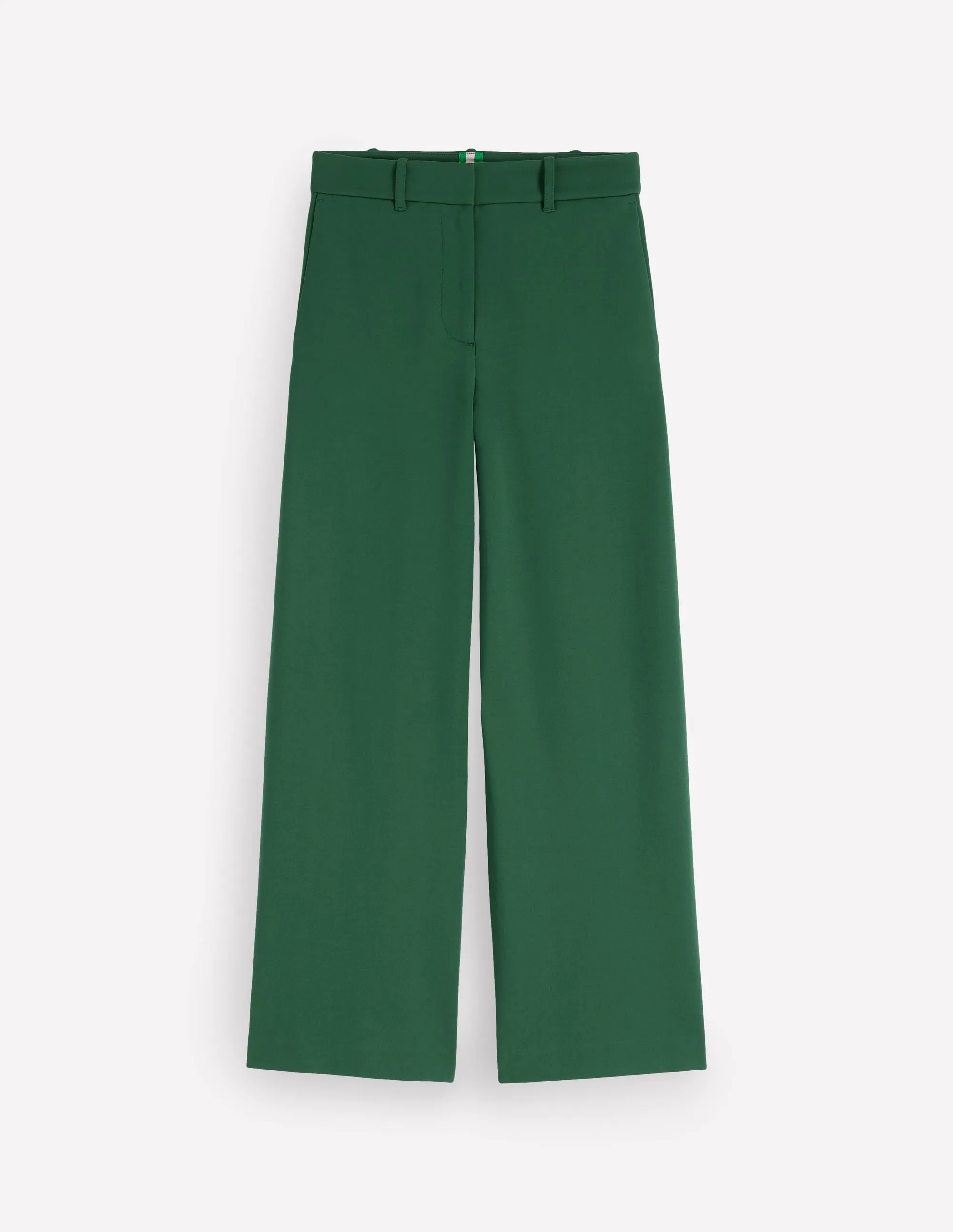 Belgravia Ponte Crop Trousers-Hunter Green relaxed waist