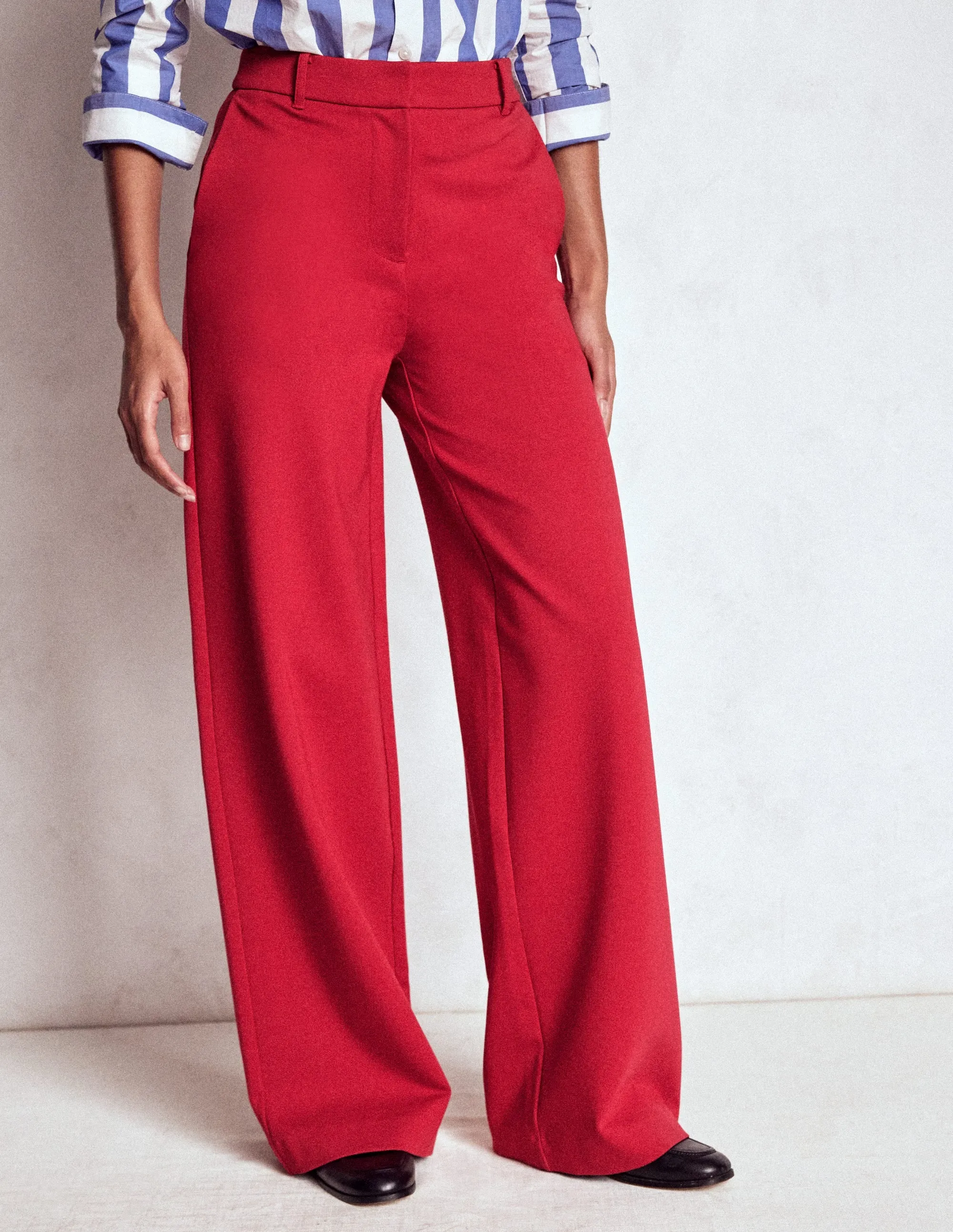 Belgravia Ponte Trousers-Carmine Red exclusive design