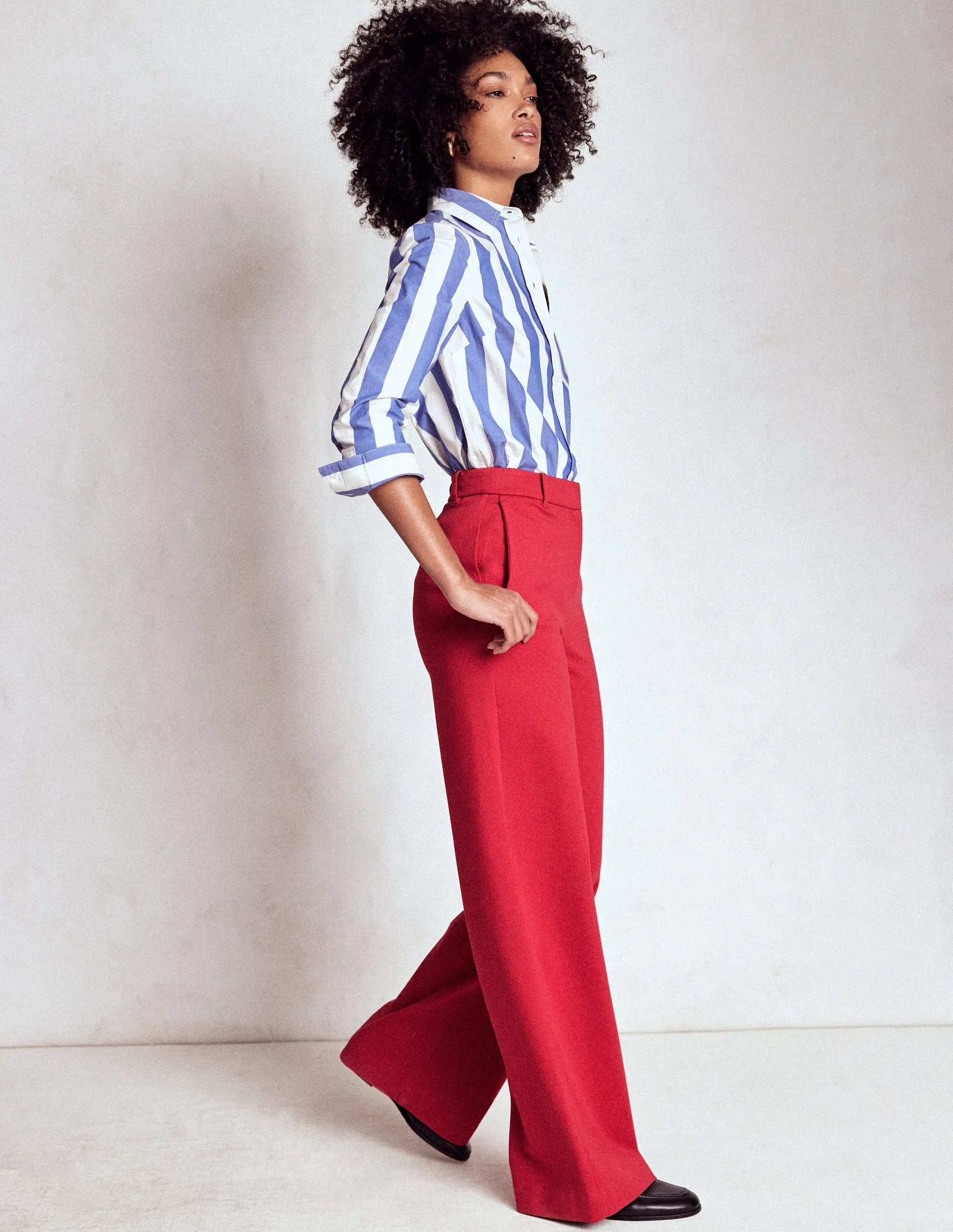Belgravia Ponte Trousers-Carmine Red plus size
