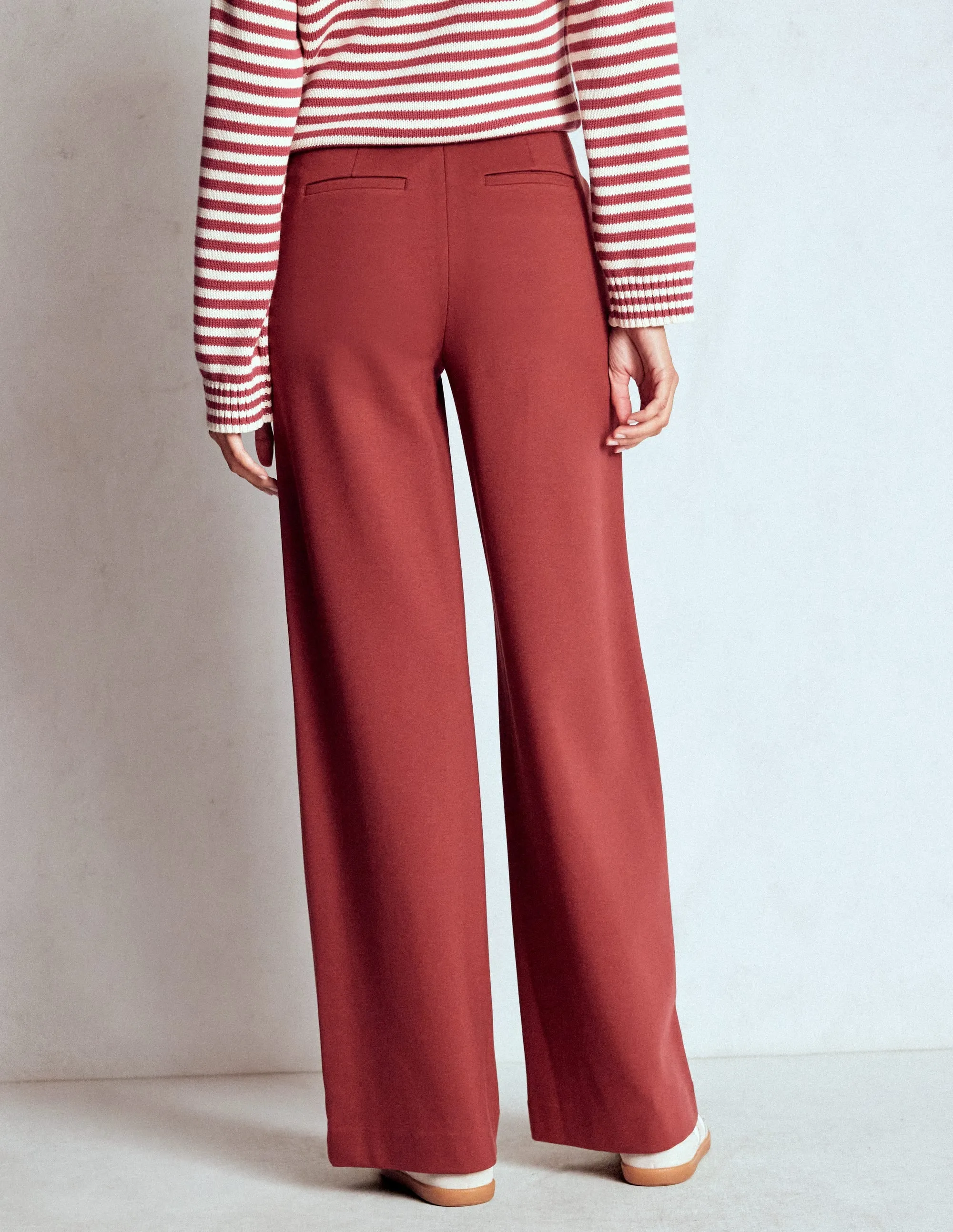 Belgravia Ponte Trousers-Chestnut light layering
