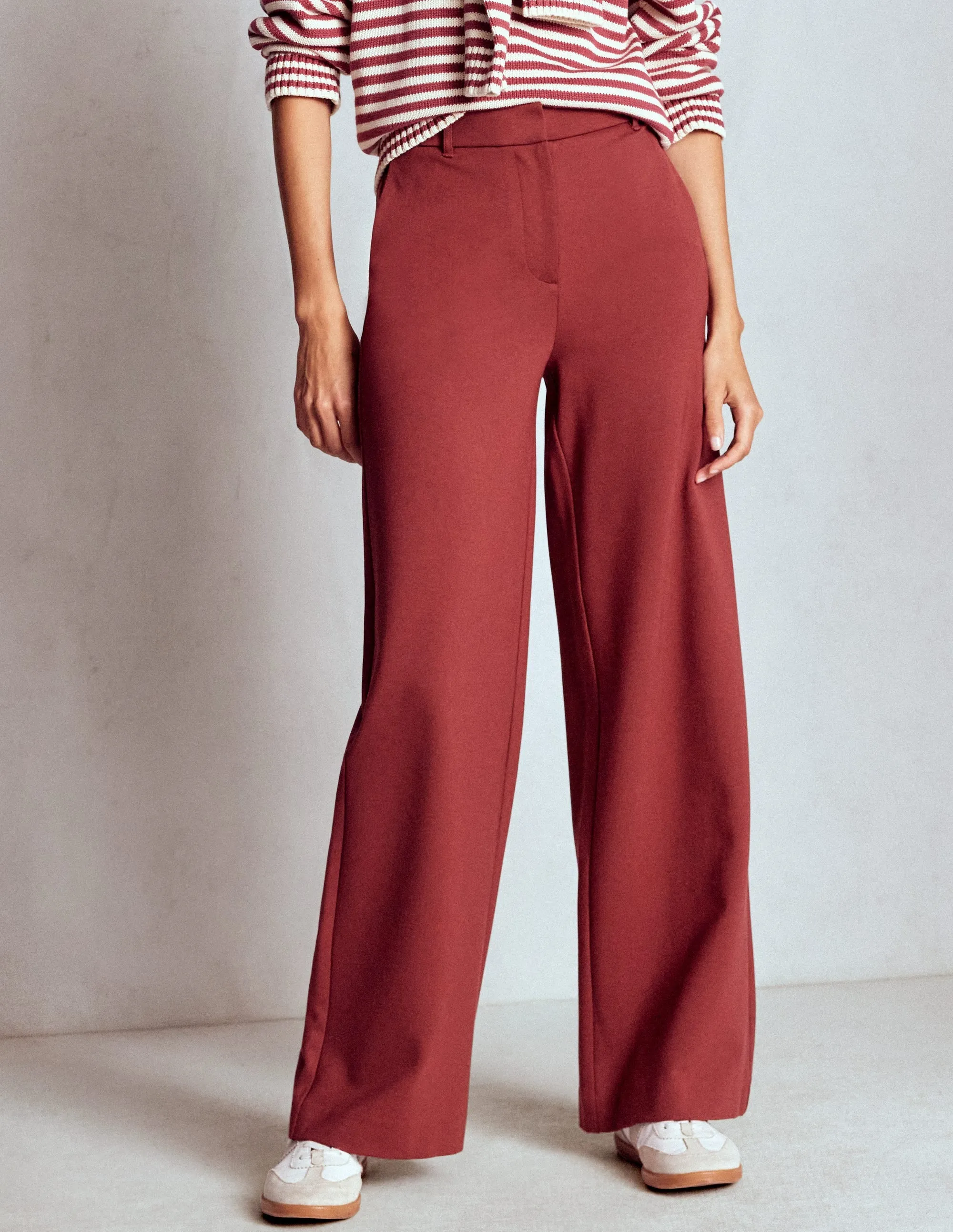 Belgravia Ponte Trousers-Chestnut quick dry